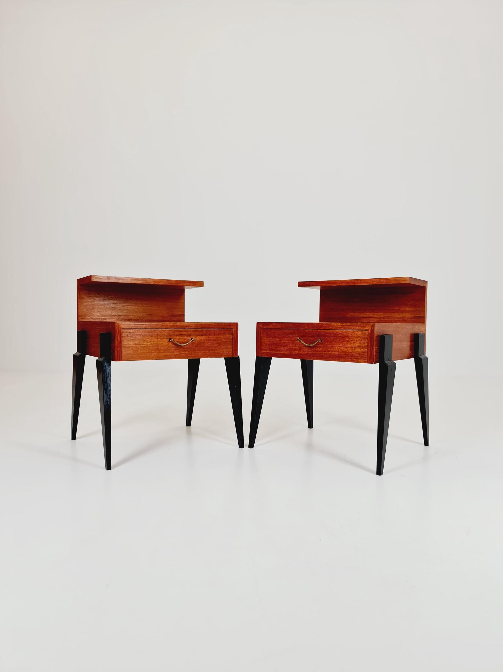 Rare Danish MidCentury teak nightstands / bedside tables, 1960s