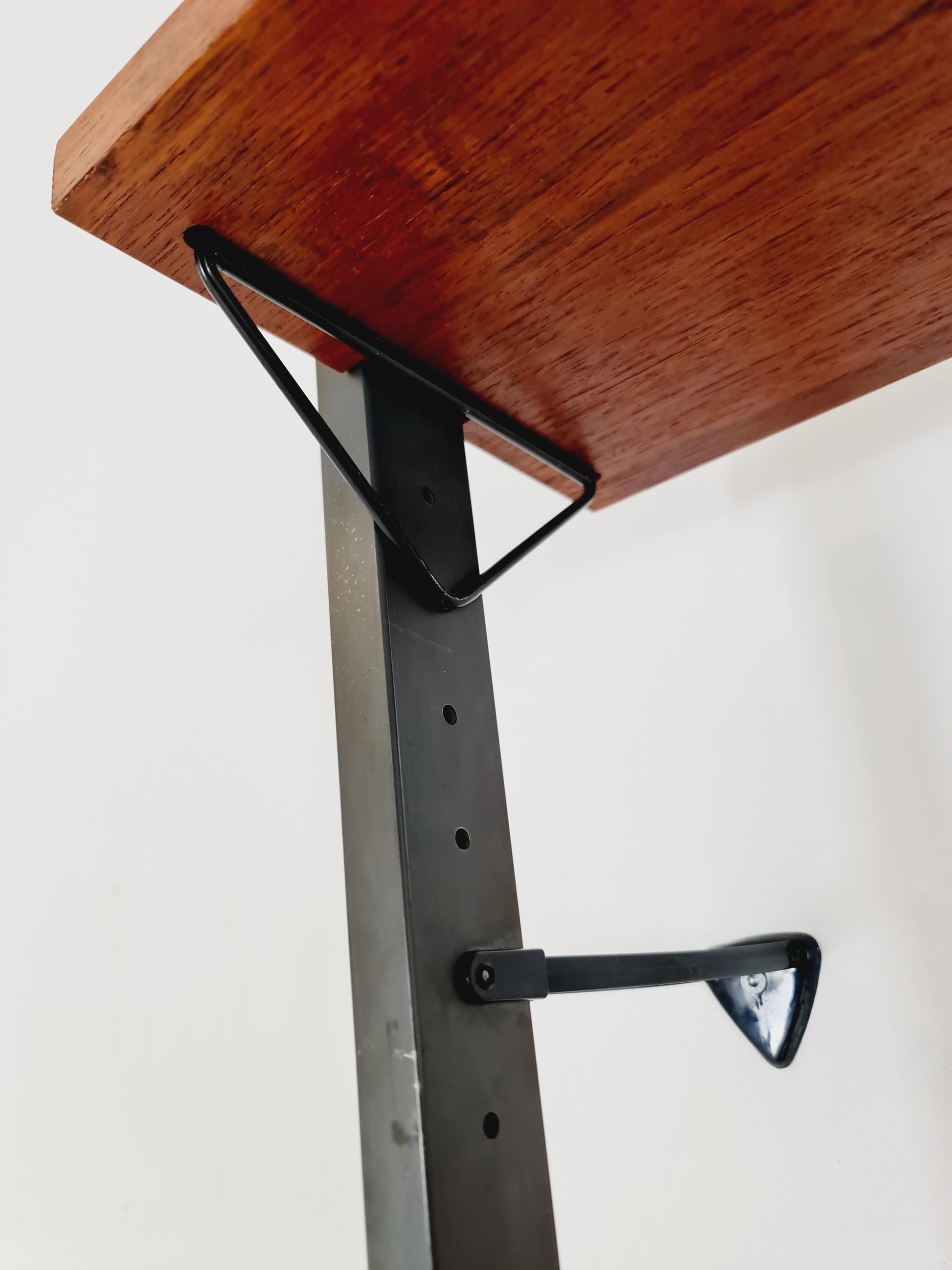 Mid century String shelf system teak & metal by Olof Pira Sweden, 1950s