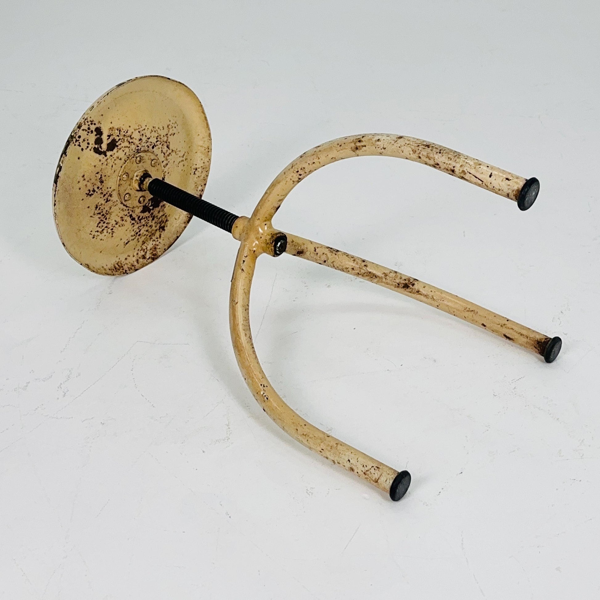 Mid-Century Industrial Adjustable Screw Stool by Ludwig Dellmuth for Chirurg — Germany, 1960s