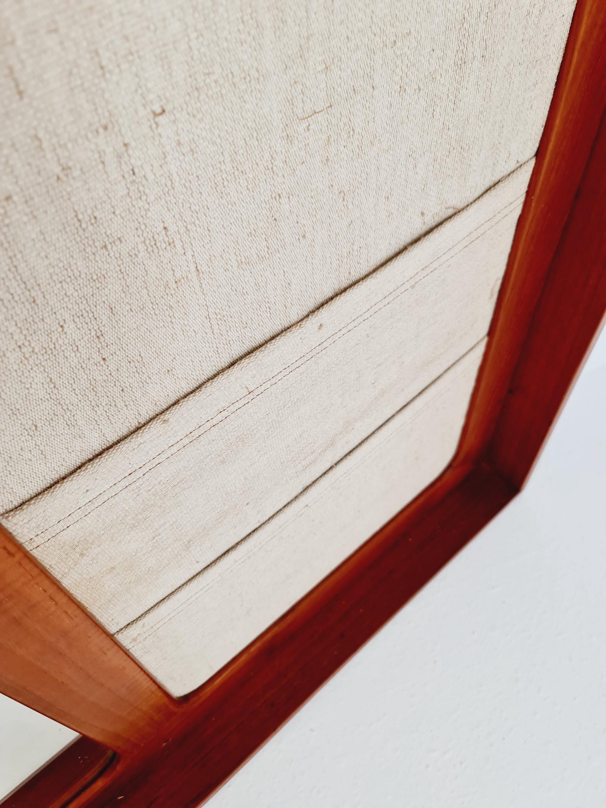 Teak Danish mid-century Modern wall-mounted / Wardrobe mirror By Aksel Kjersgaard , NR 600 , 1960s