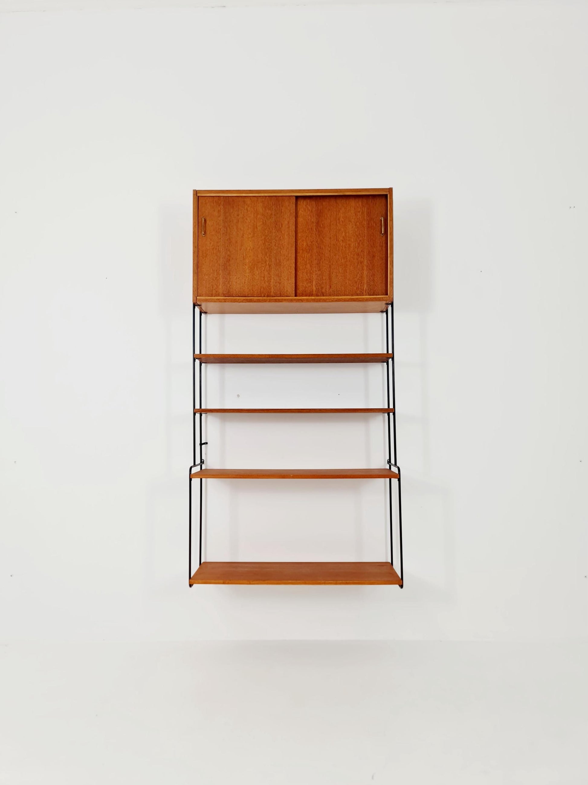 Mid century Teak wall shelving unit by Hilker for Omnia, Germany, 1960s