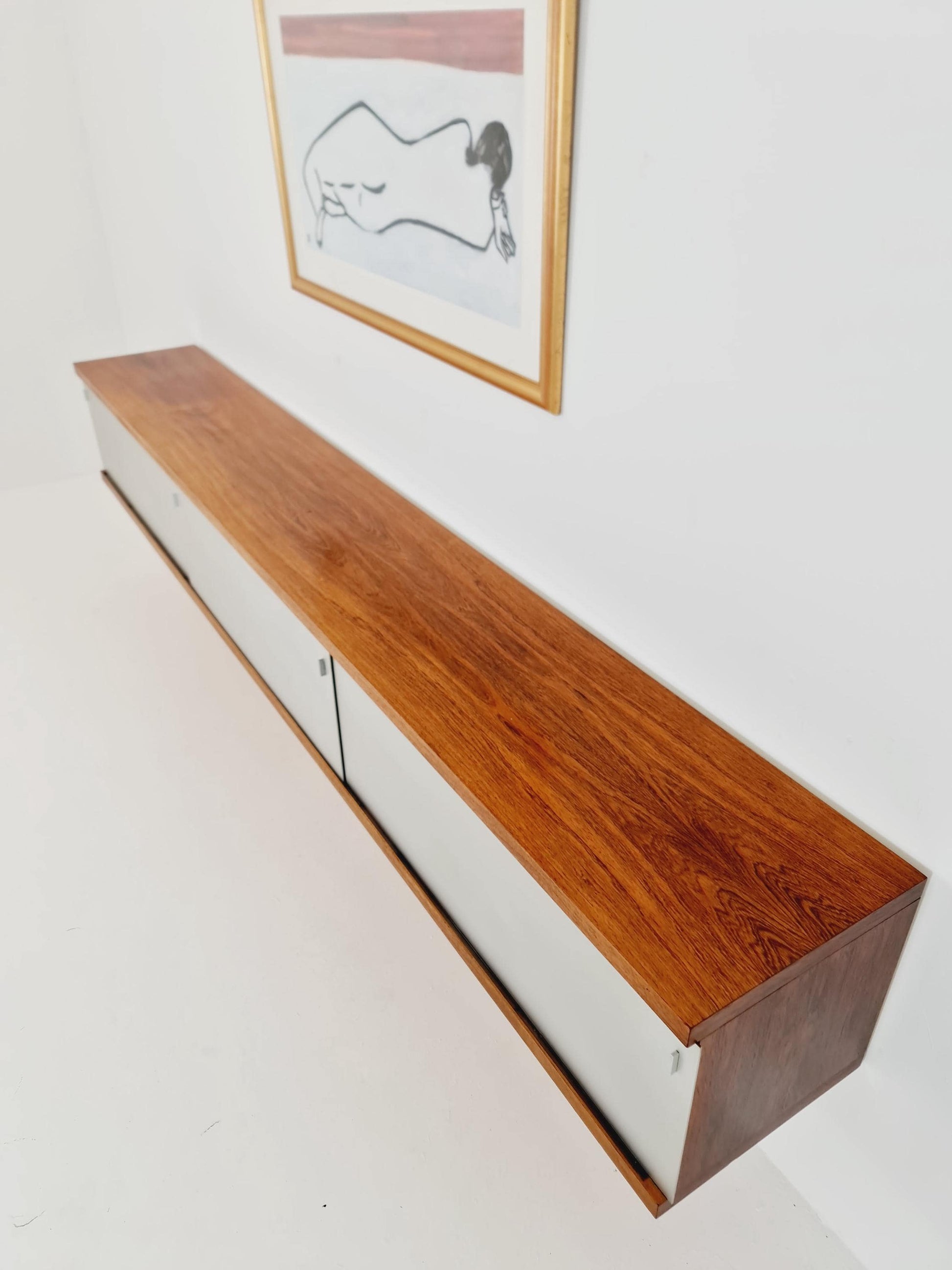 Vintage Mid century German Hanging /Floating Sideboard By Horst Brüning for Behr Model 1730 ,1960s