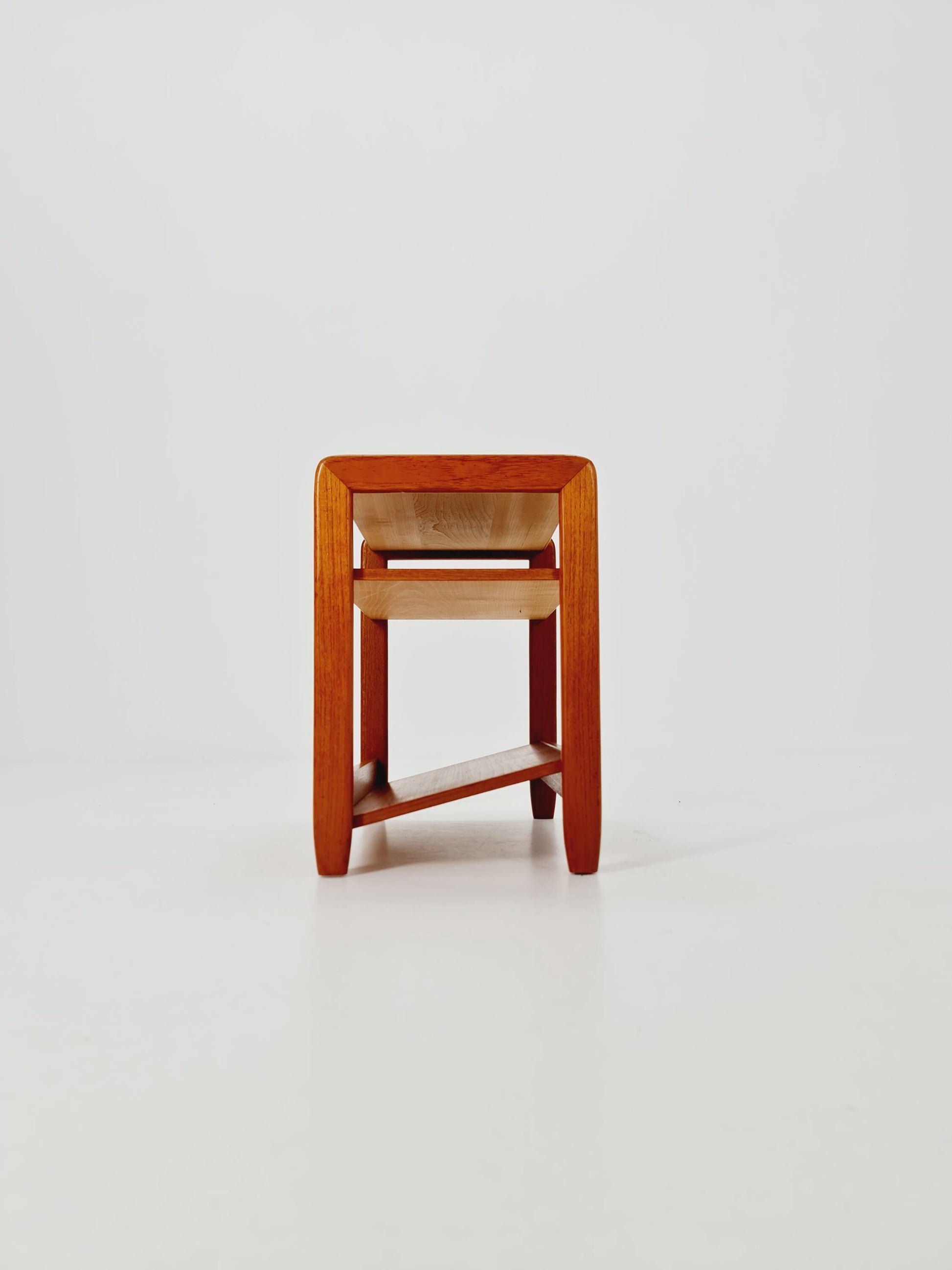 Midcentury Vintage Teak Danish Side table/ Bedside table/ with News Paper shelf