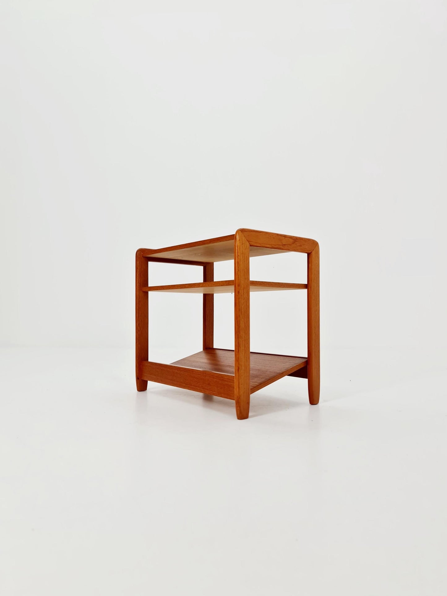 Midcentury Vintage Teak Danish Side table/ Bedside table/ with News Paper shelf