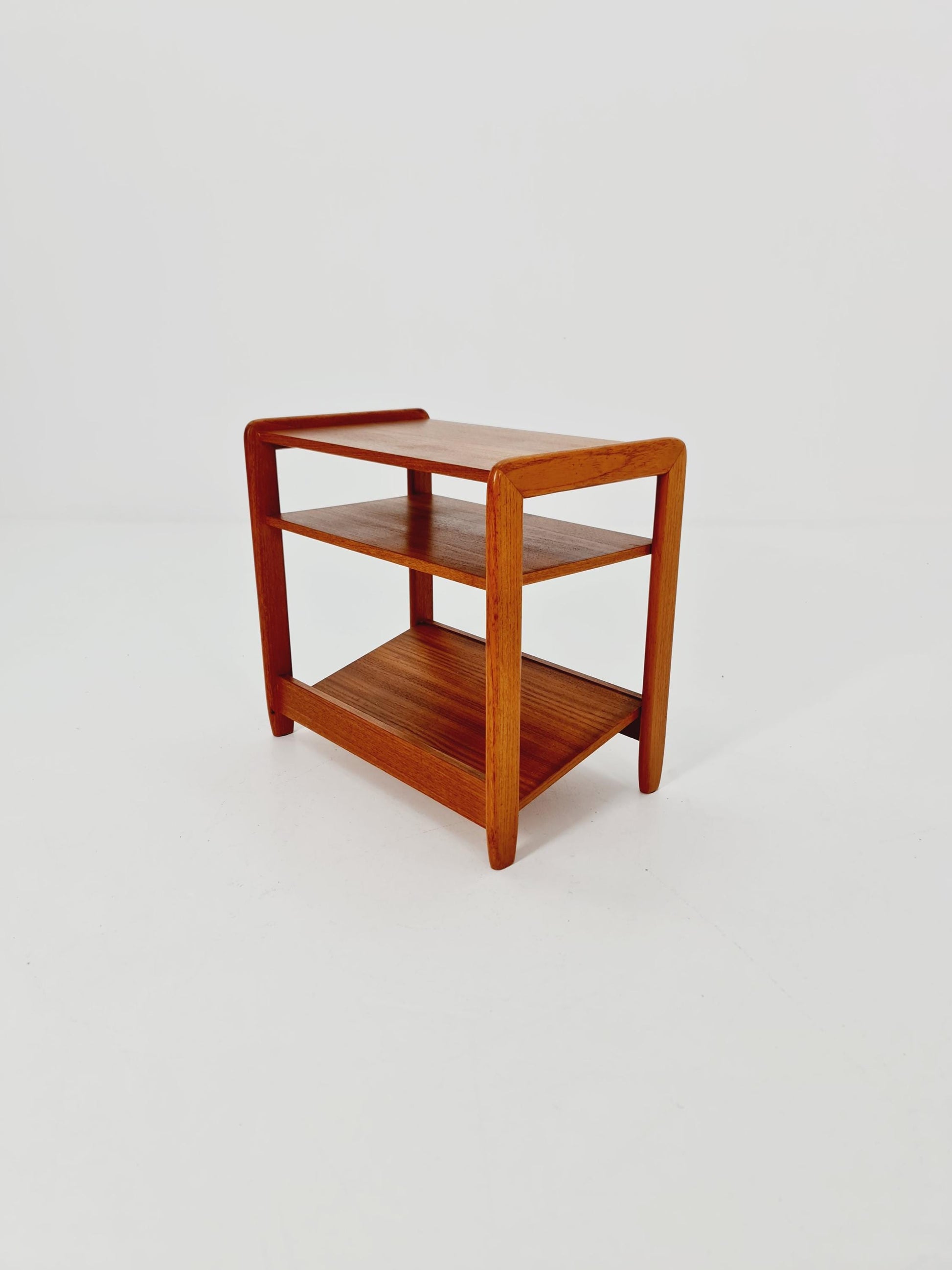 Midcentury Vintage Teak Danish Side table/ Bedside table/ with News Paper shelf