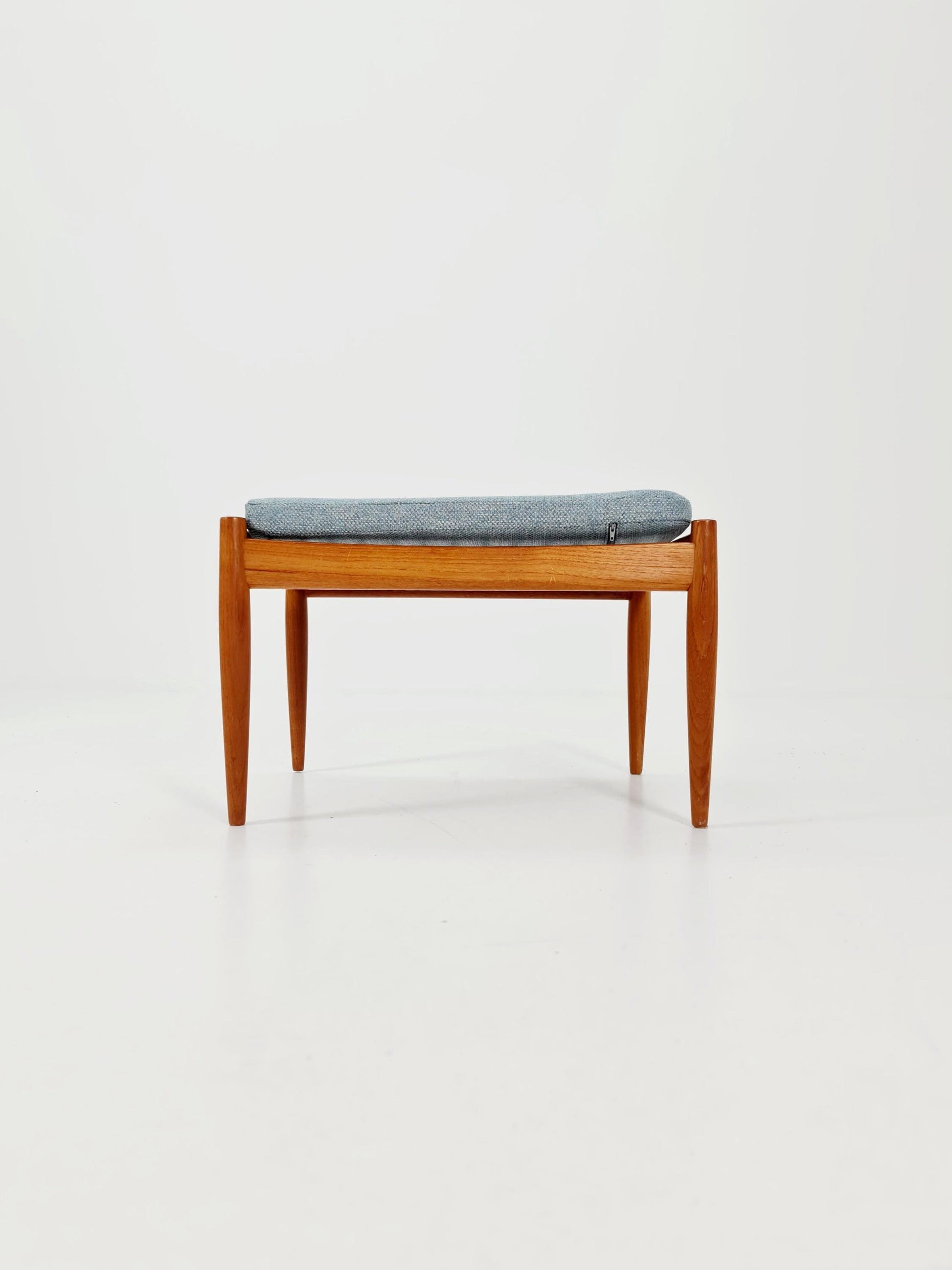 Vintage Danish teak stool ottoman by Kai Kristiansen for Magnus Olsen , 1960s