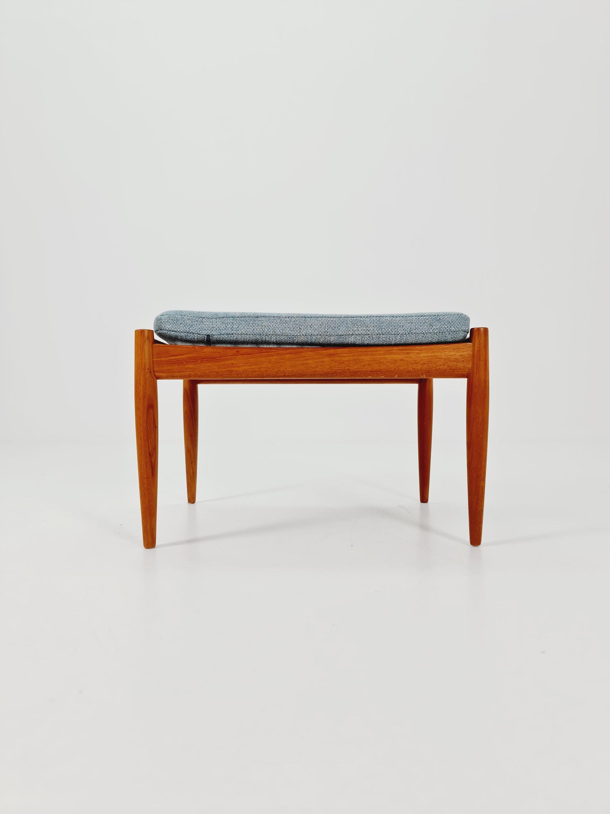 Vintage Danish teak stool ottoman by Kai Kristiansen for Magnus Olsen , 1960s