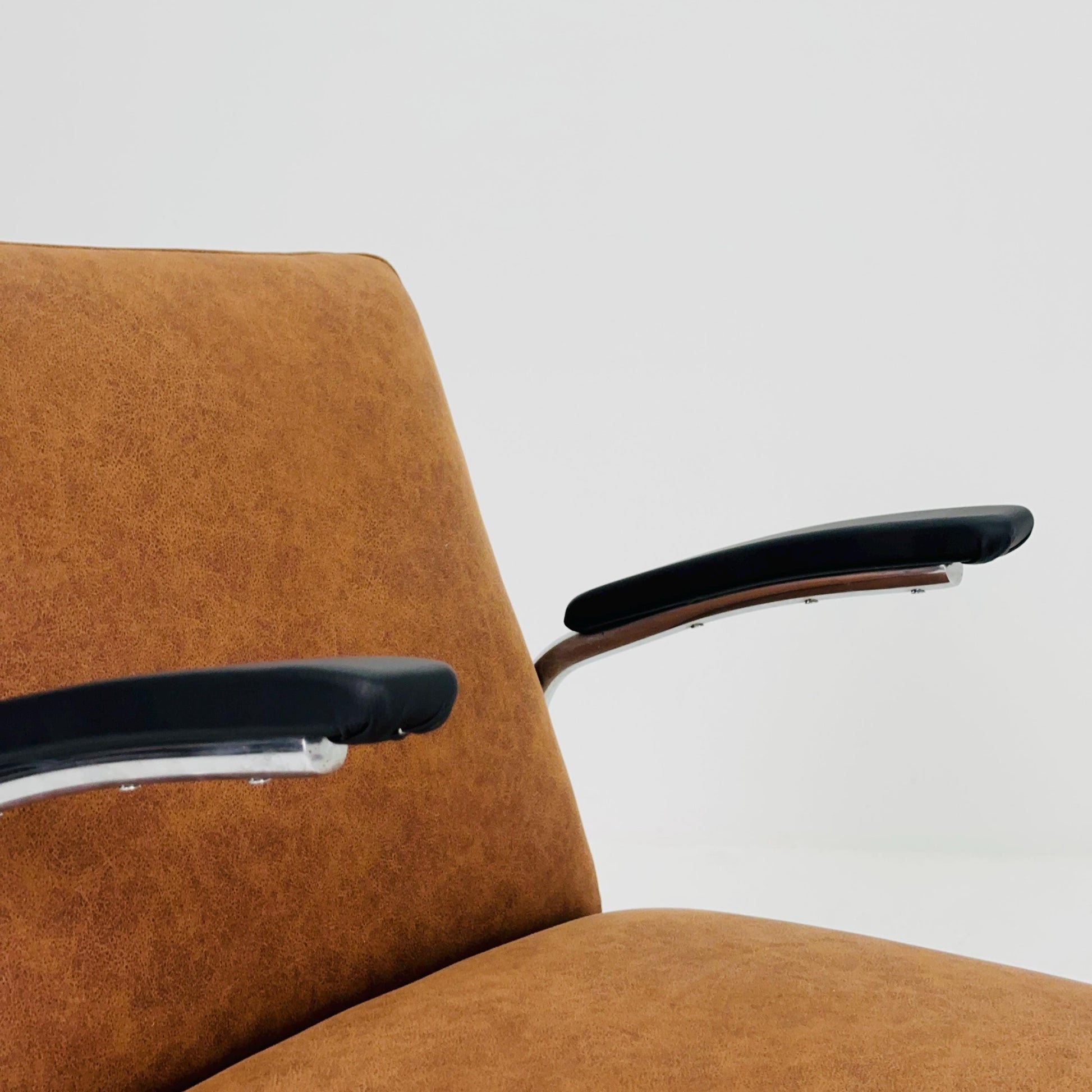 Mid-Century Bauhaus Lounge Chair & Ottoman Set by Drabert, Germany, 1950s