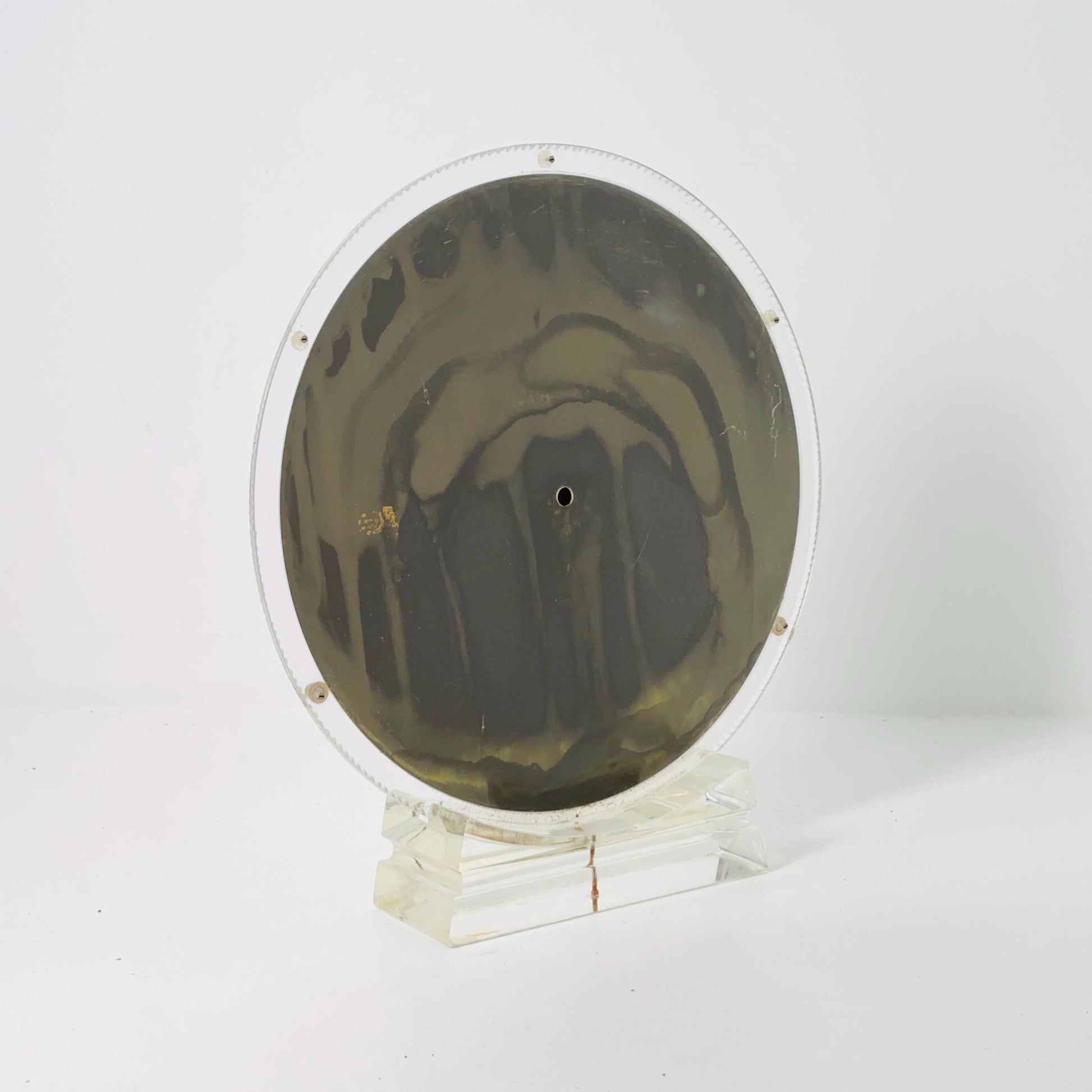 Mid century acrylic glass Lucite Makeup Mirror by Charles Hollis Jones 1970s