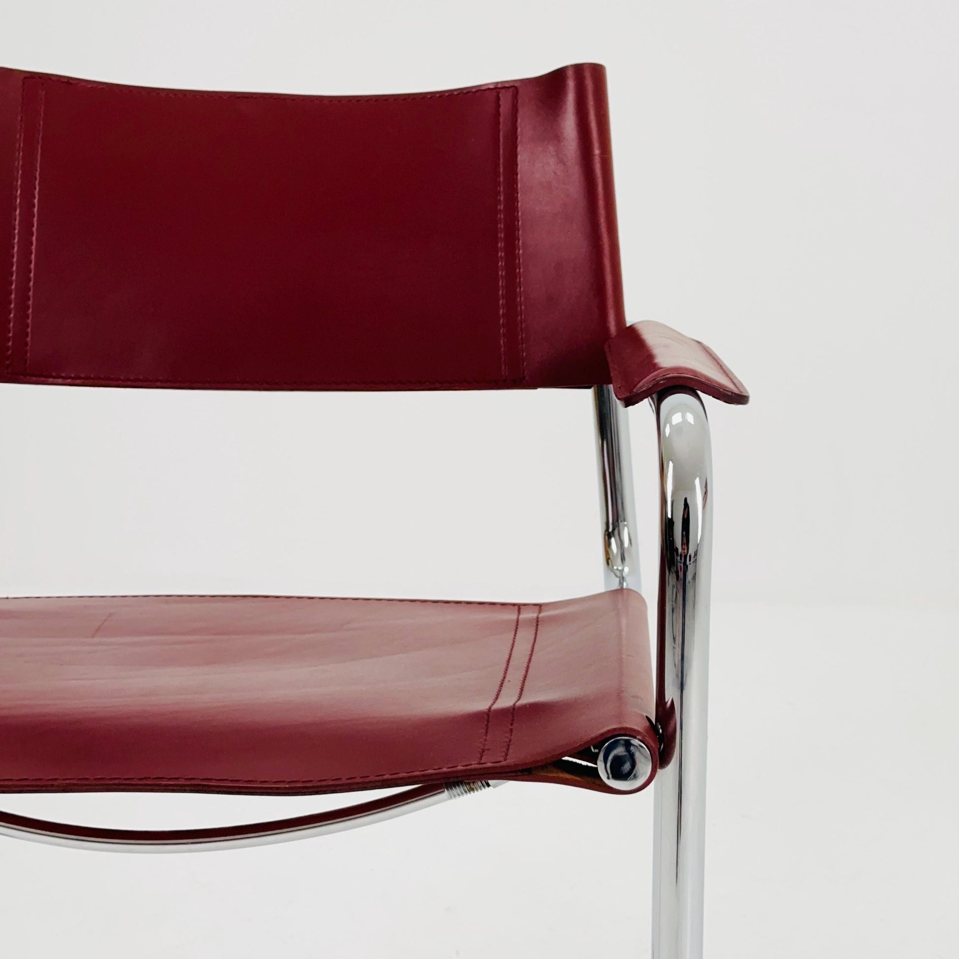 Set of 4 Centro Studio armchairs by Mart Stam & Marcel Breuer, 1970s Fasem Italy