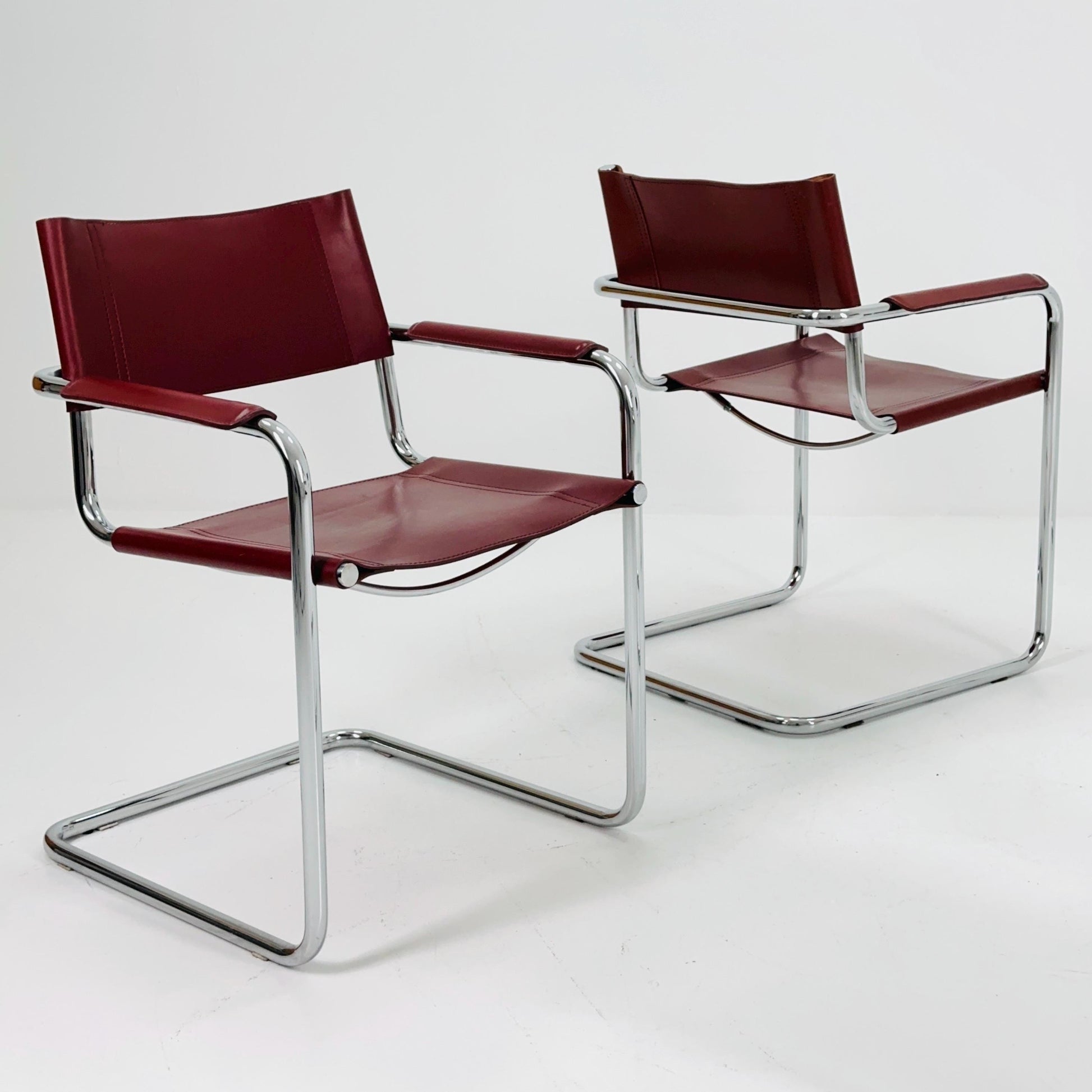Set of 4 Centro Studio armchairs by Mart Stam & Marcel Breuer, 1970s Fasem Italy