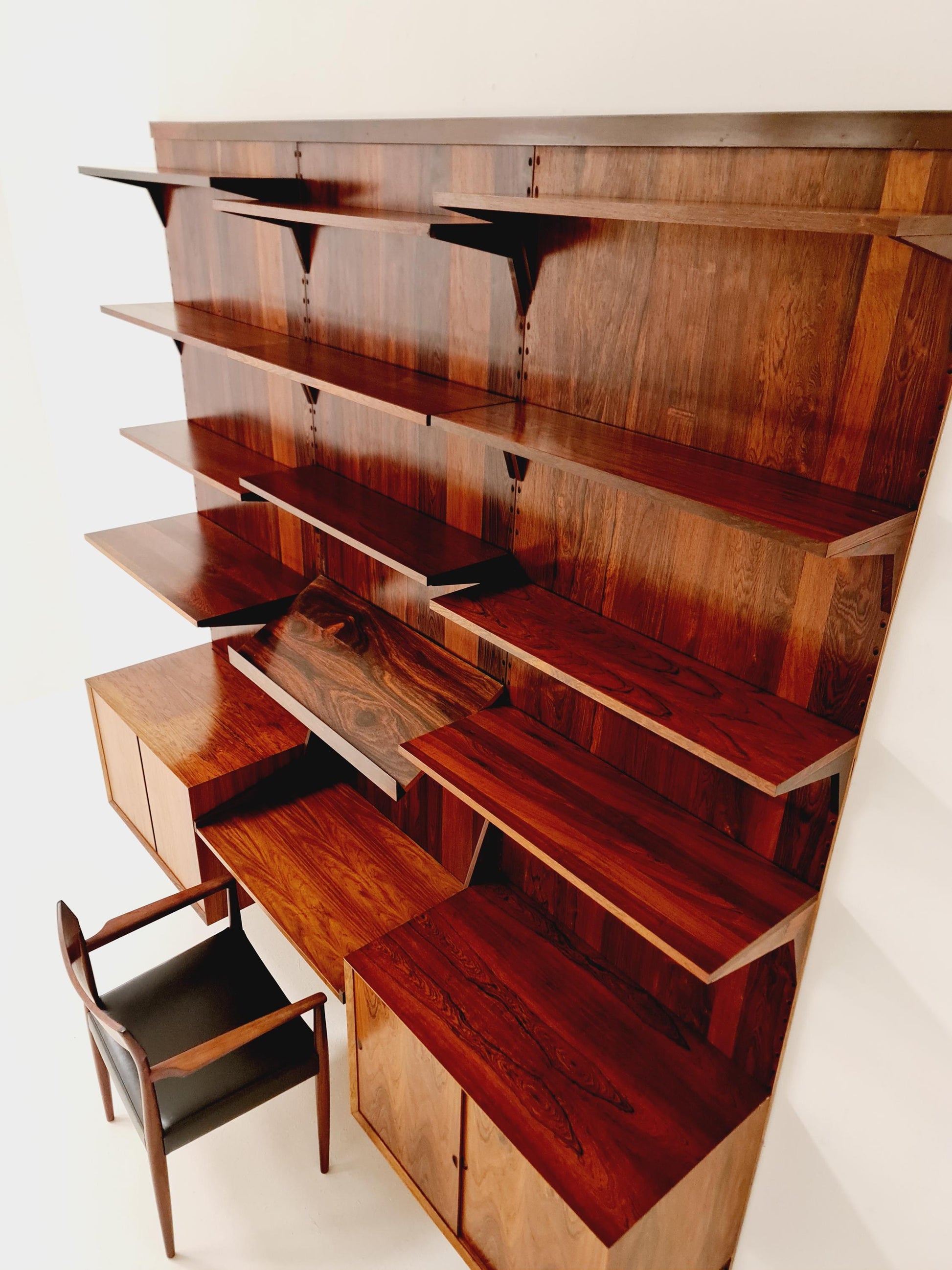 Mid century Danish rosewood Wall Unit by Poul Cadovius for Cado, Denmark, 1960s