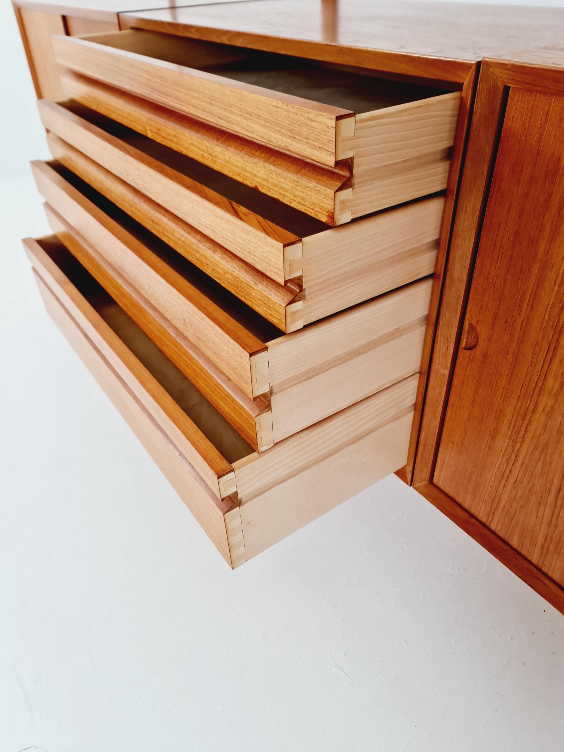 Big Mid century Danish Teak Wall Unit with 3 cabinets by Poul Cadovius for Cado, Denmark, 1960s