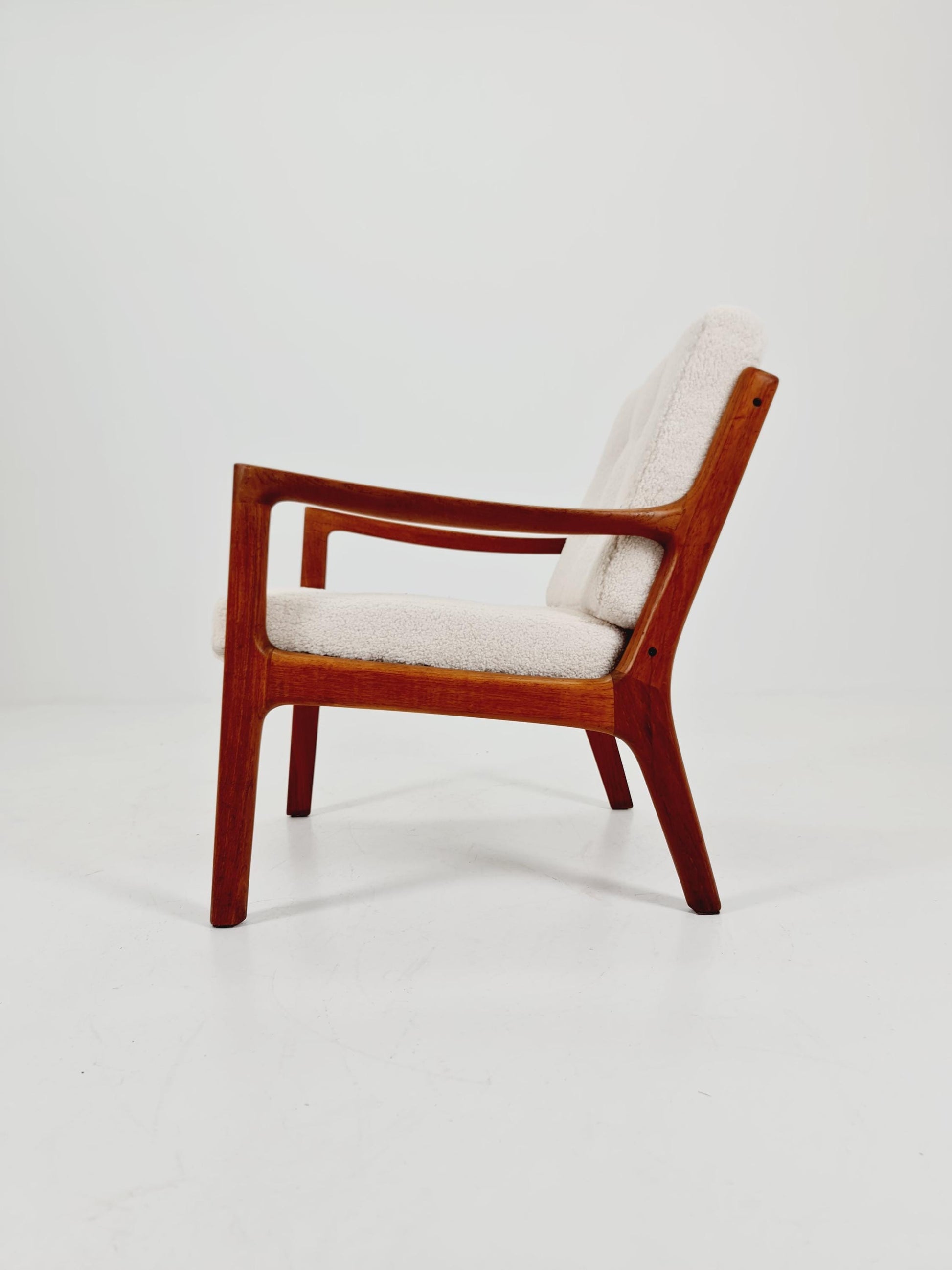 Mid-century Rare Danish teak lounge chair/ Easy chair by Ole Wanscher for Cado France &Son , 1960s