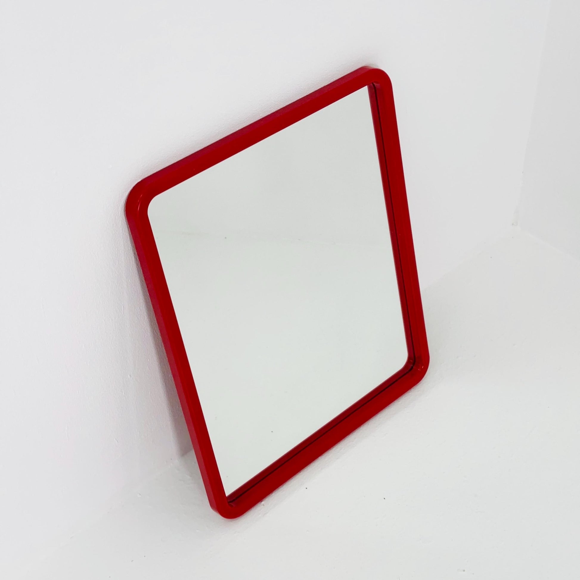 Space Age Red Wall Mirror — Germany 1970s