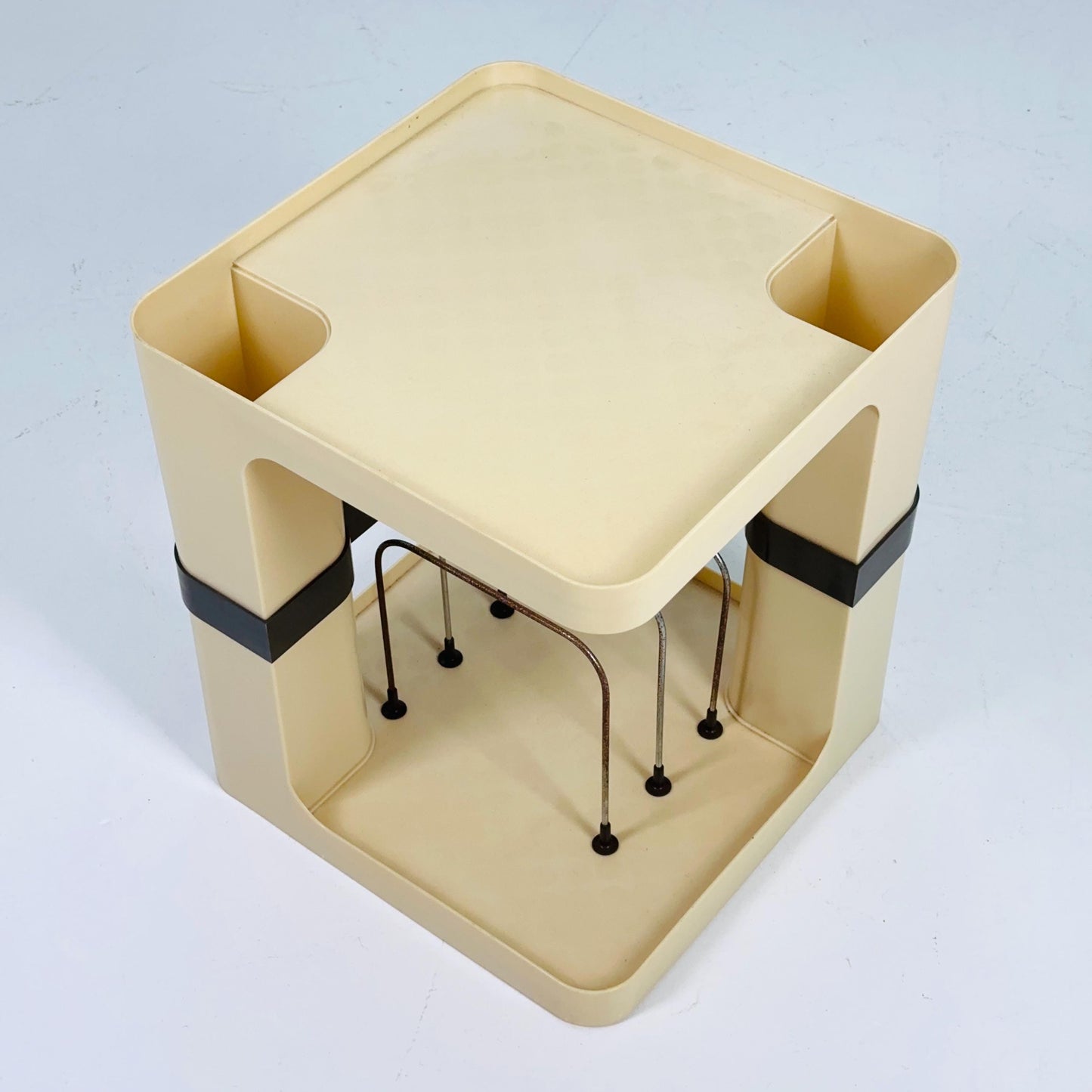 Mid Century Space Age Side Table — Marc Held for Flair — 1970s Media Storage Table — LP Vinyl