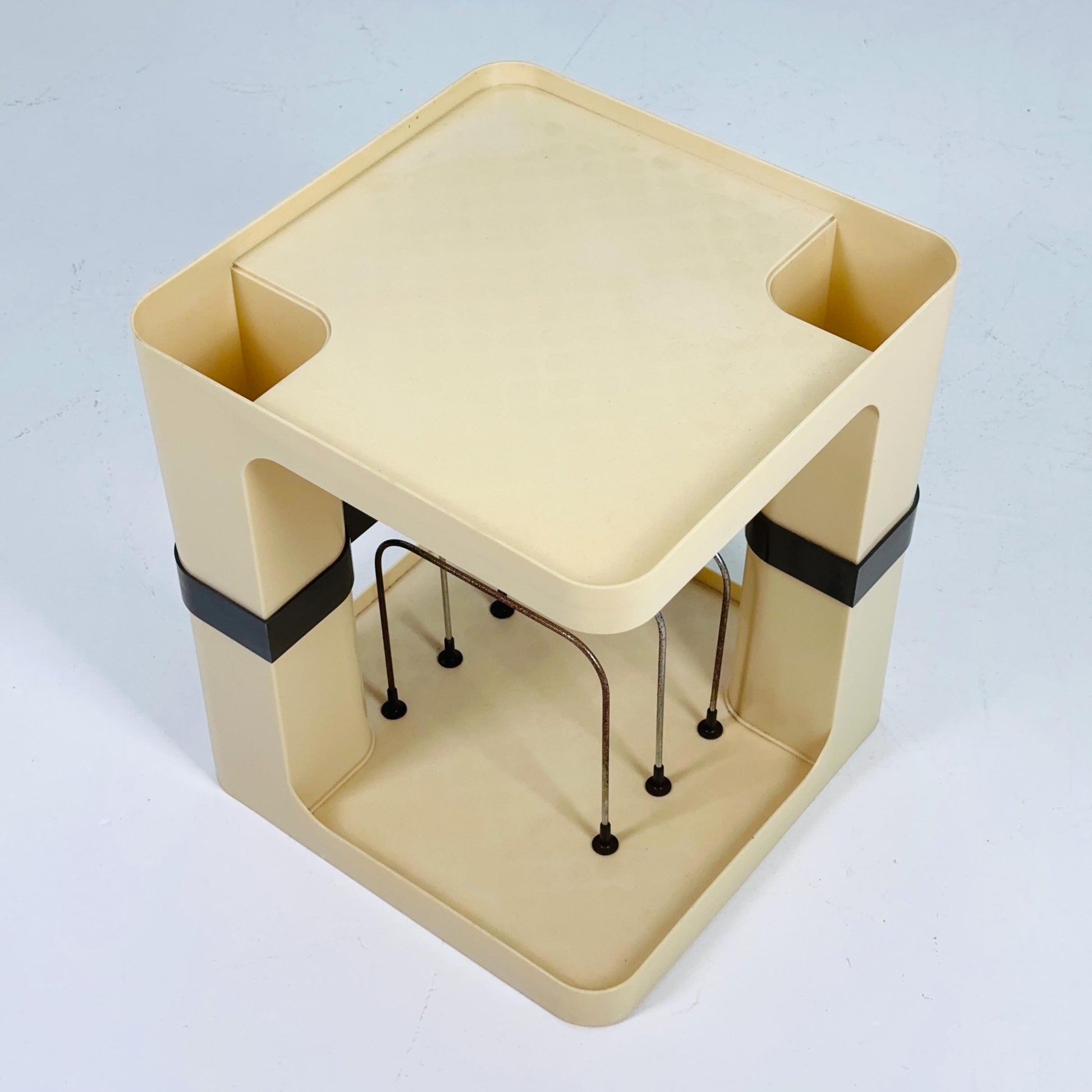 Mid Century Space Age Side Table — Marc Held for Flair — 1970s Media Storage Table — LP Vinyl