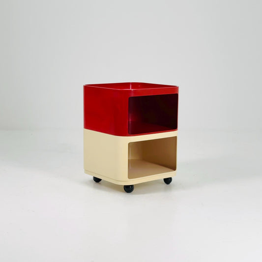 Rare Space Age Componibili Square Serving Trolley by Anna Castelli Ferrieri for Kartell — Italy, 1960s — Model 4970