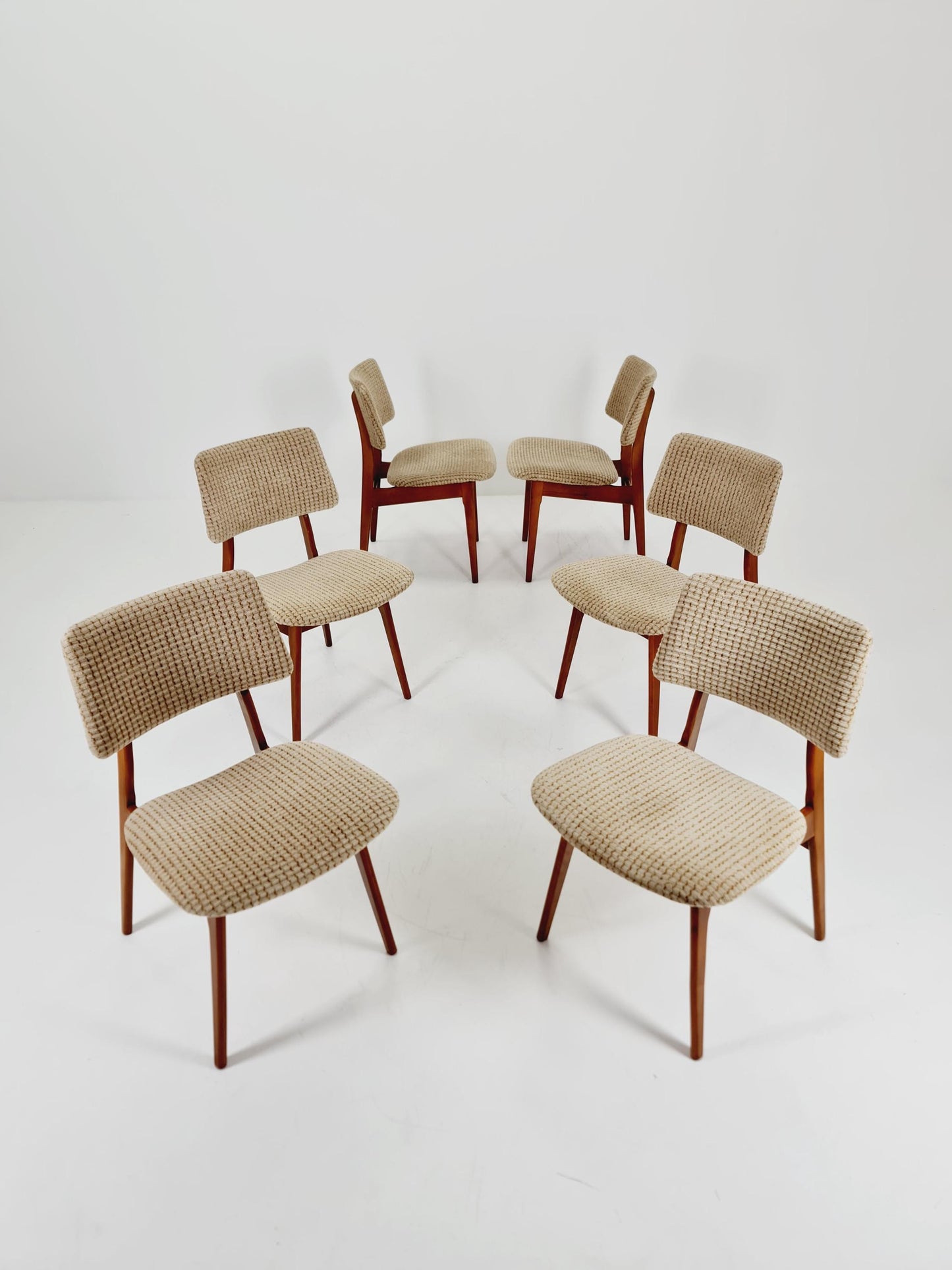 Vintage Danish solid wood dining Chairs, 1960s, Set of 6