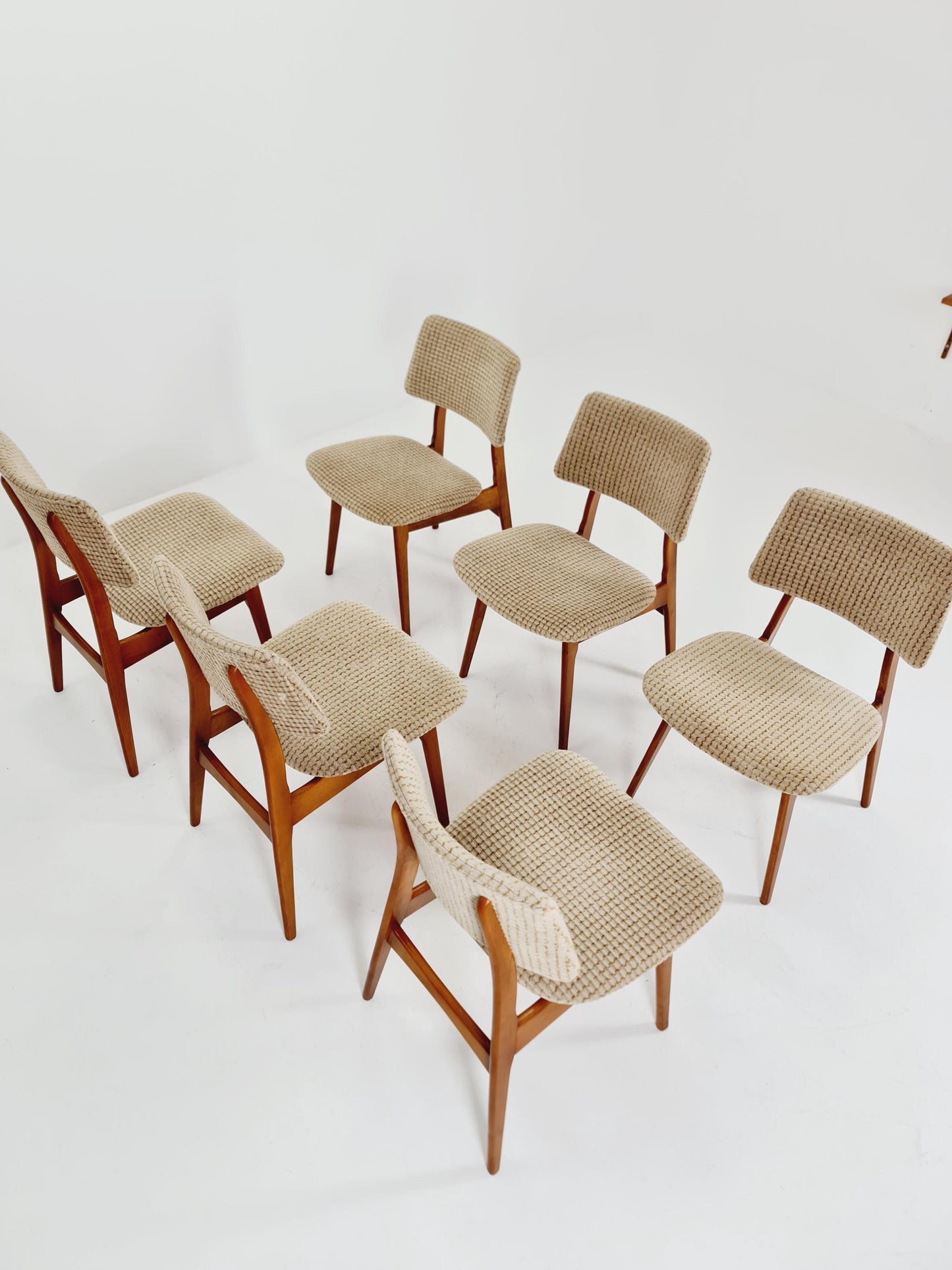 Vintage Danish solid wood dining Chairs, 1960s, Set of 6