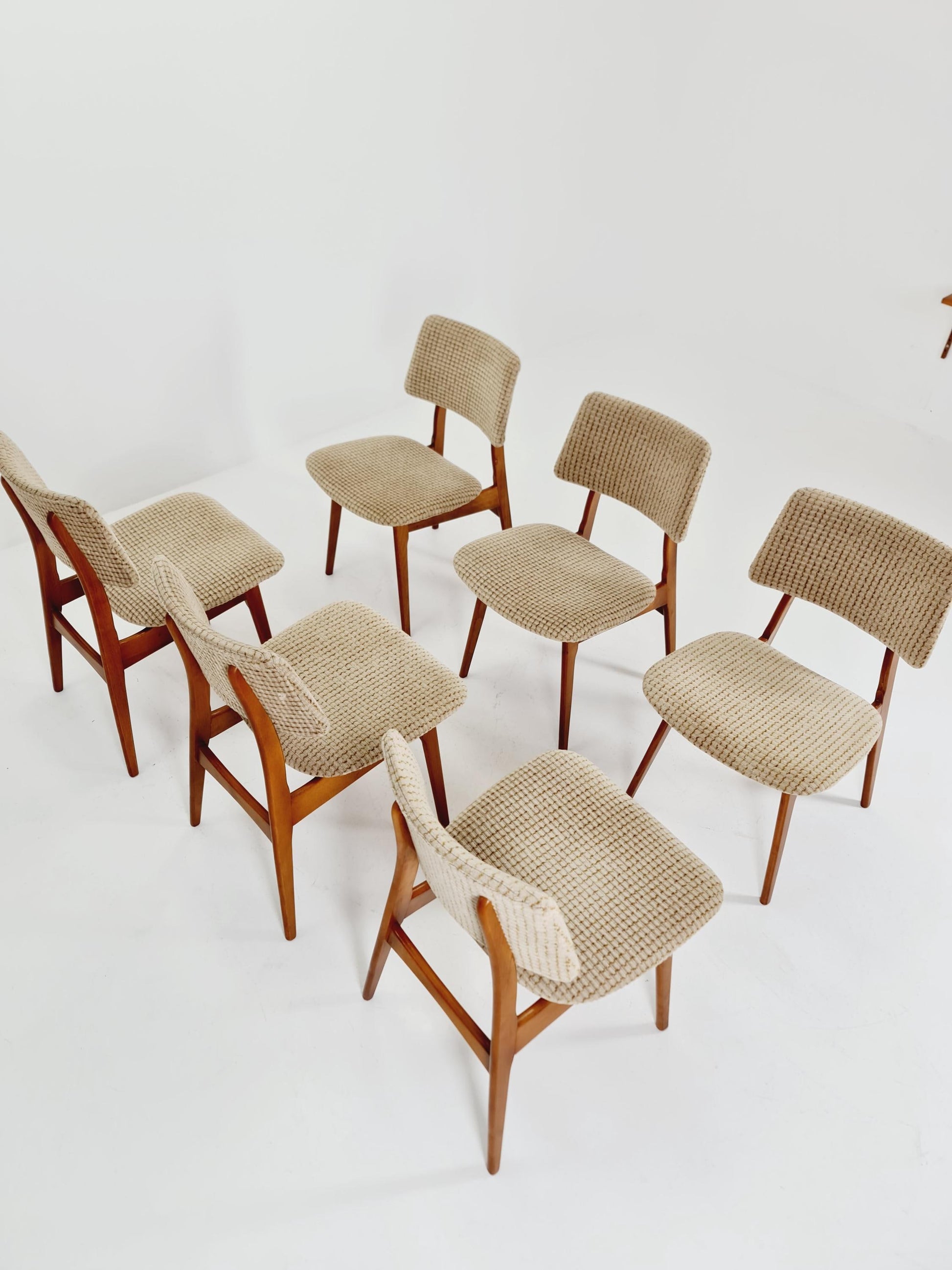 Vintage Danish solid wood dining Chairs, 1960s, Set of 6