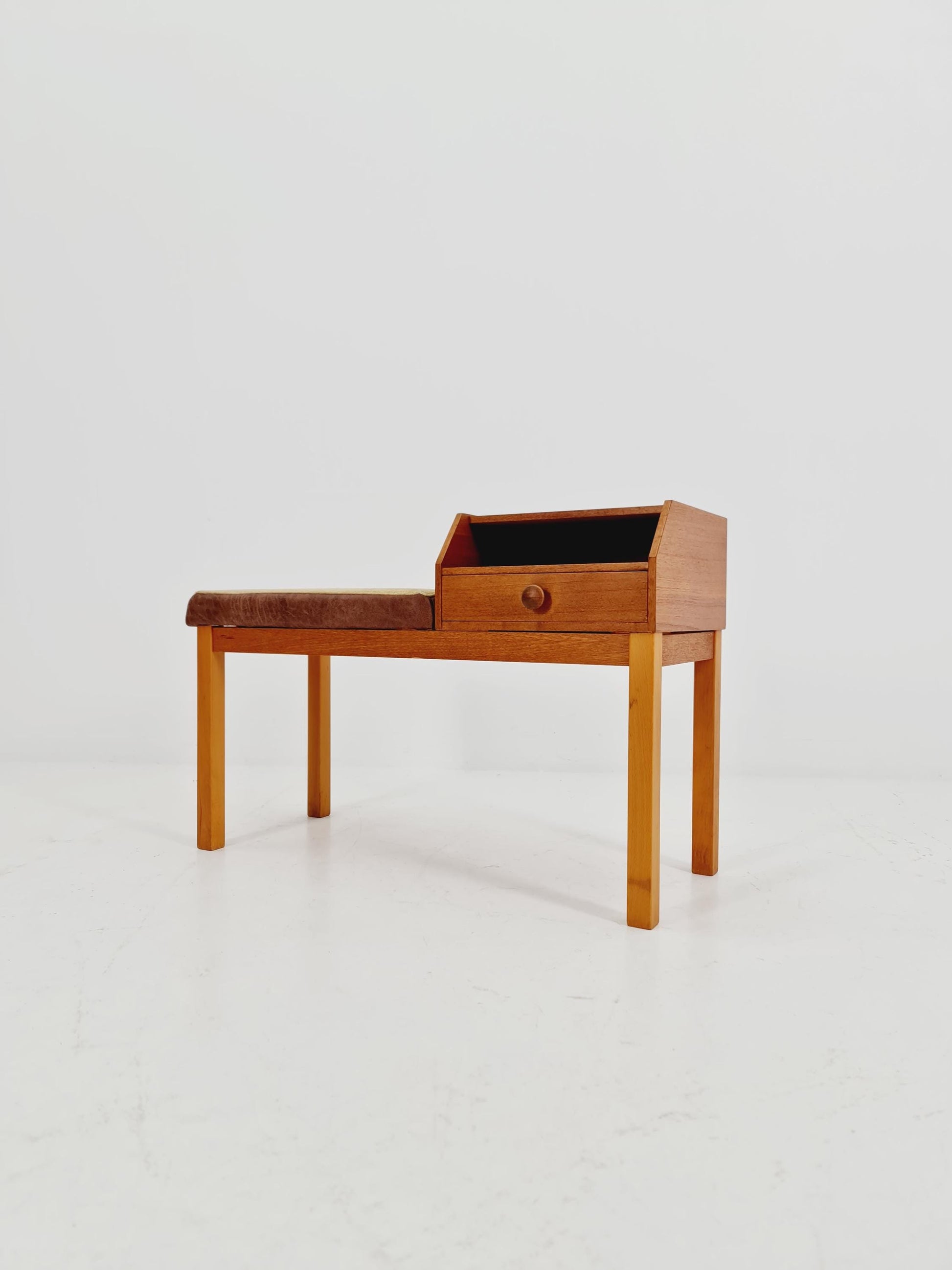 Danish teak telefon table/ hallway table, 1960s