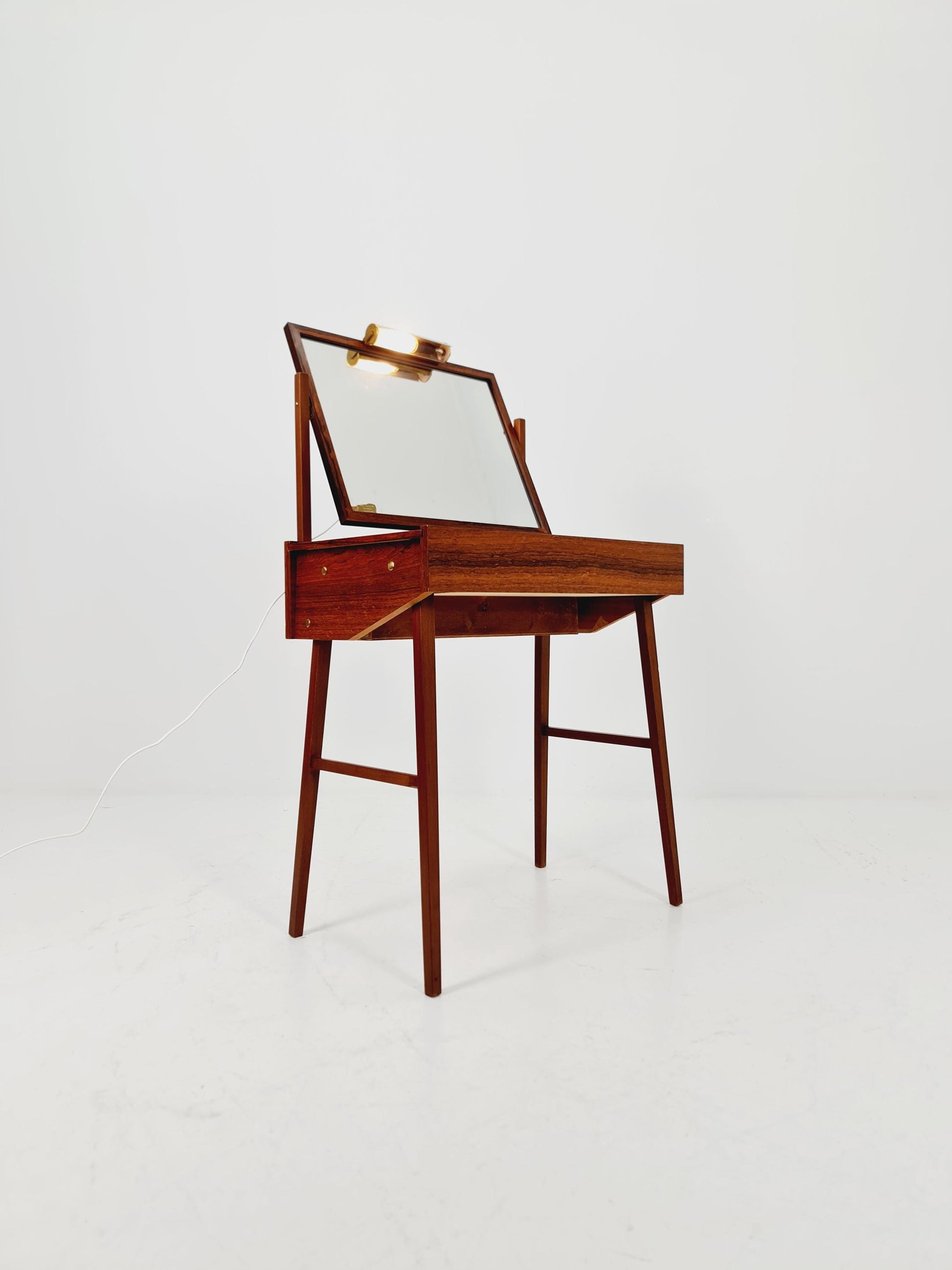 Rare Mid Century Modern Swedish Rosewood vanity table/ make up table by G&T, 1960