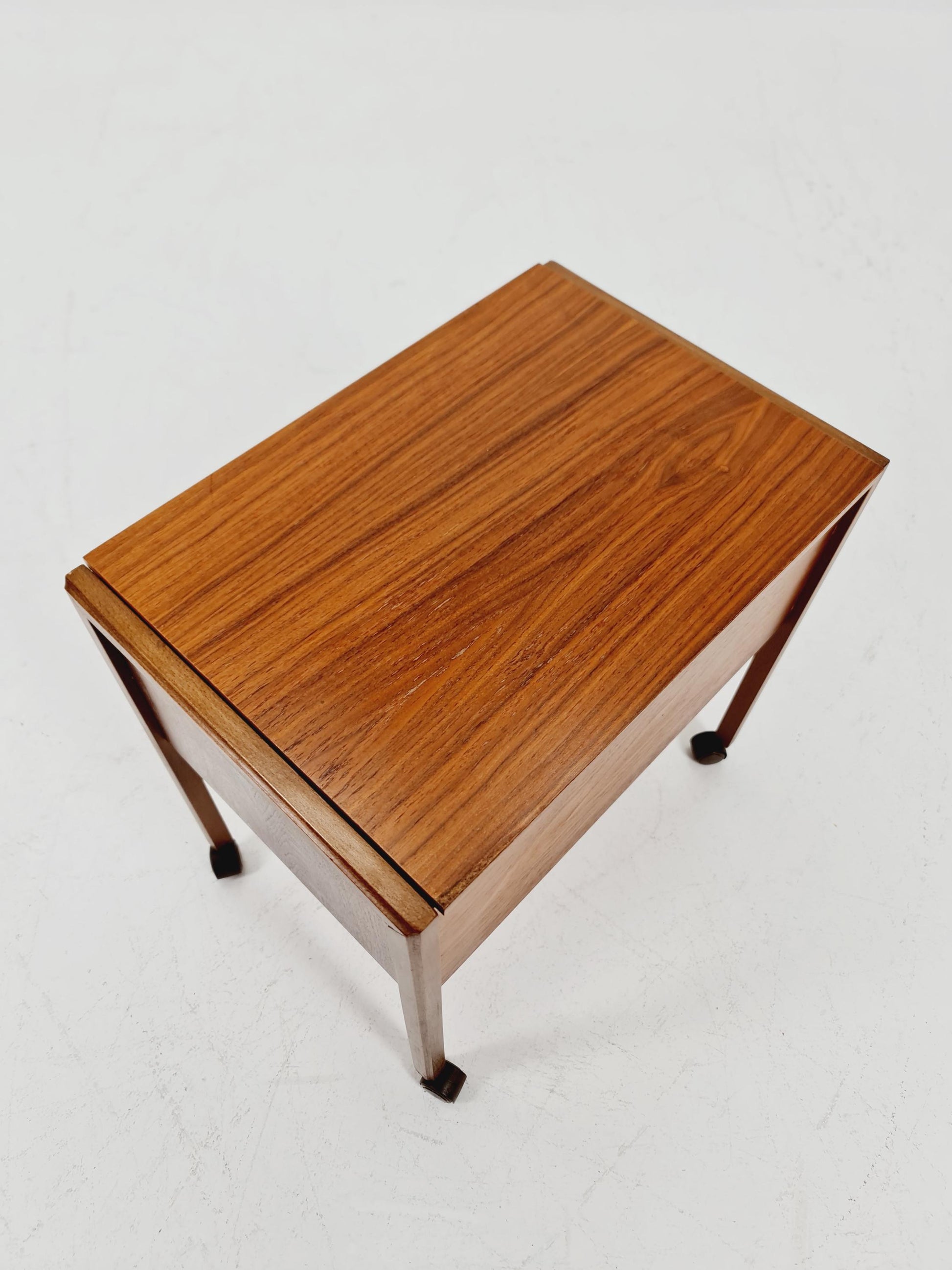 Vintage teak sweing table/ side table cabinet, 1960s