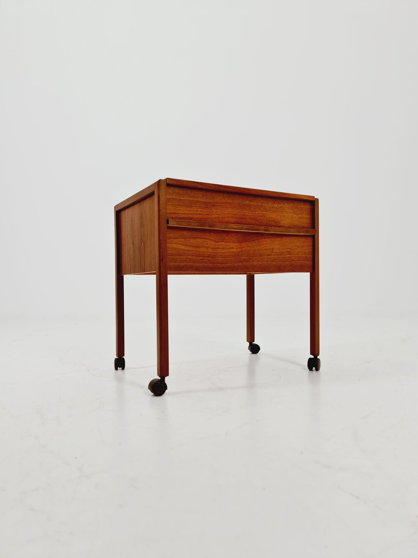 Vintage teak sweing table/ side table cabinet, 1960s
