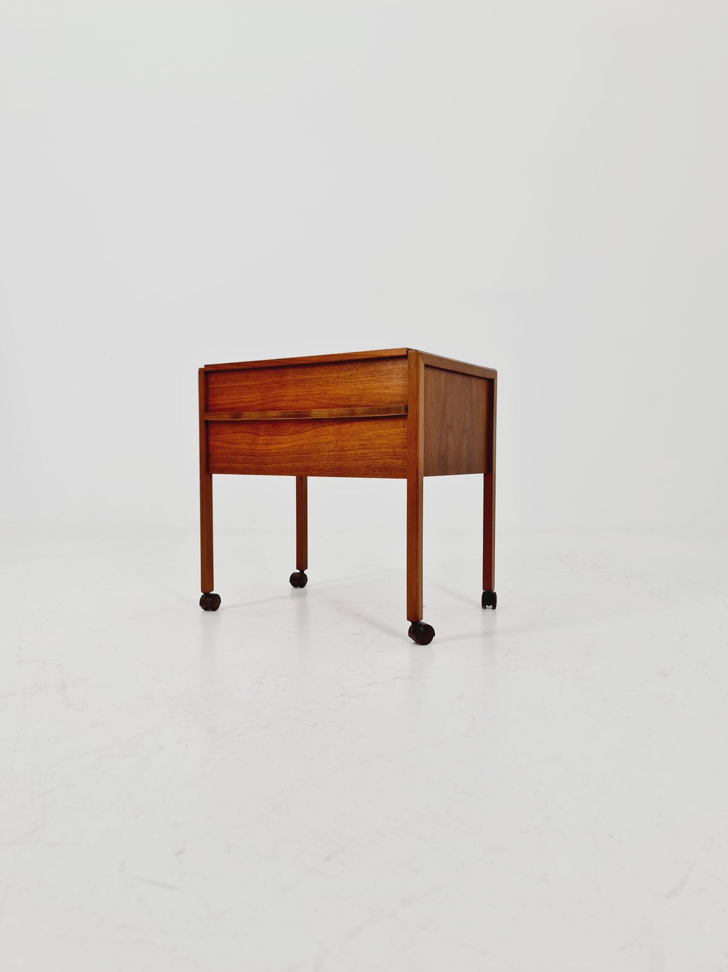 Vintage teak sweing table/ side table cabinet, 1960s