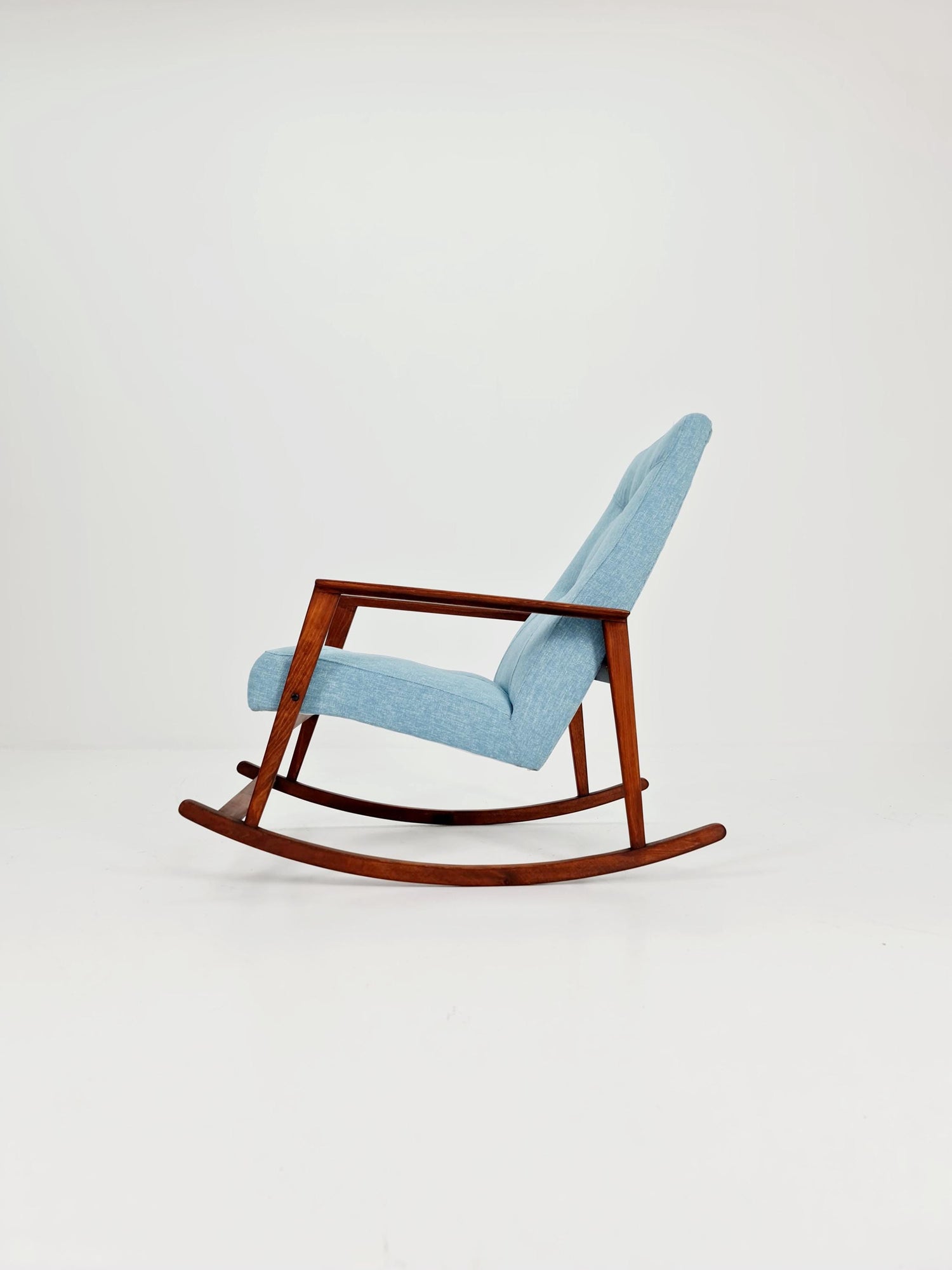 Mid century Scandinavian solid wood Rocking Chair , 1950s