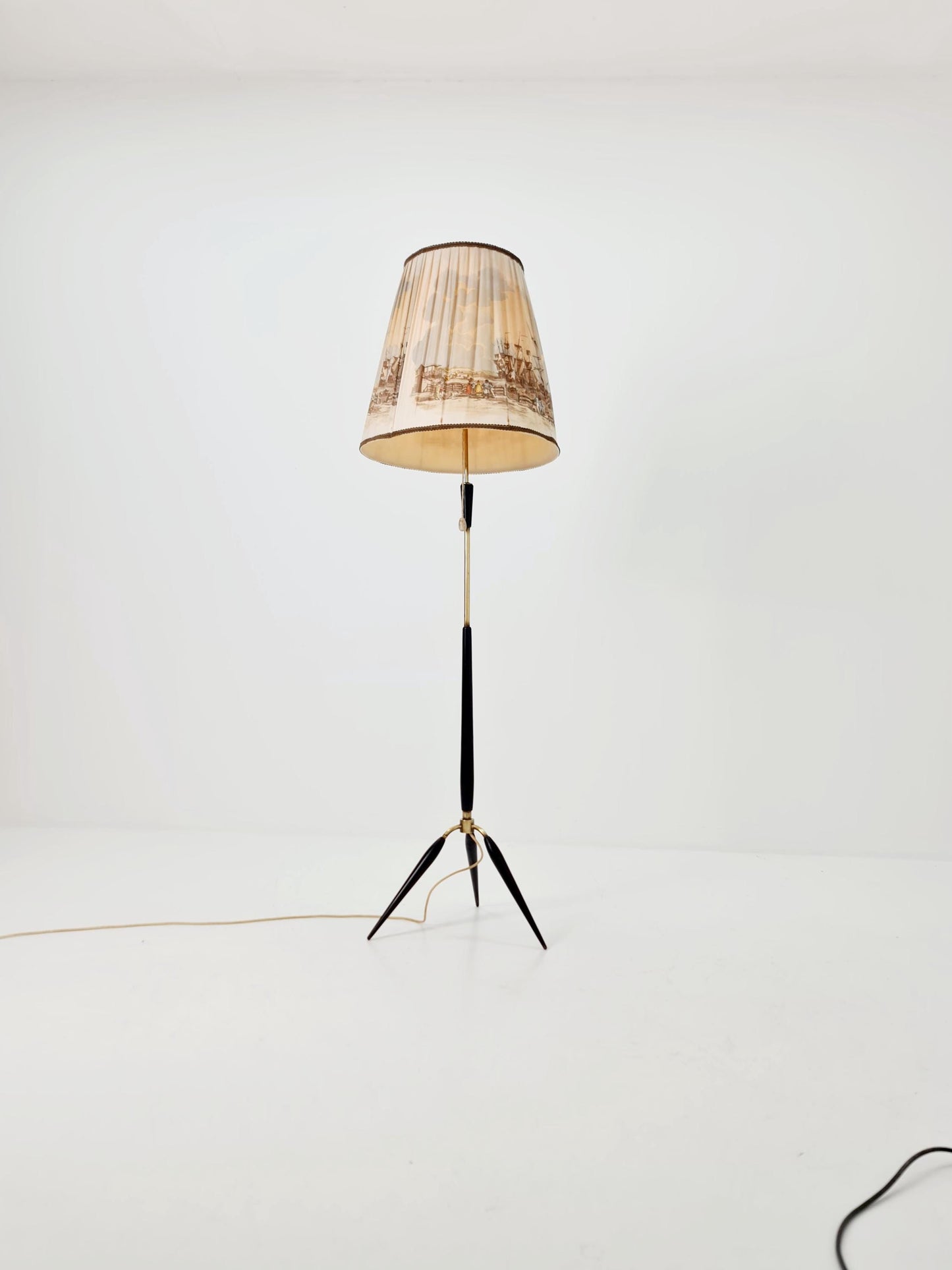 Rare Midcentury Danish floor lamp by Temde solid teak, 1960s