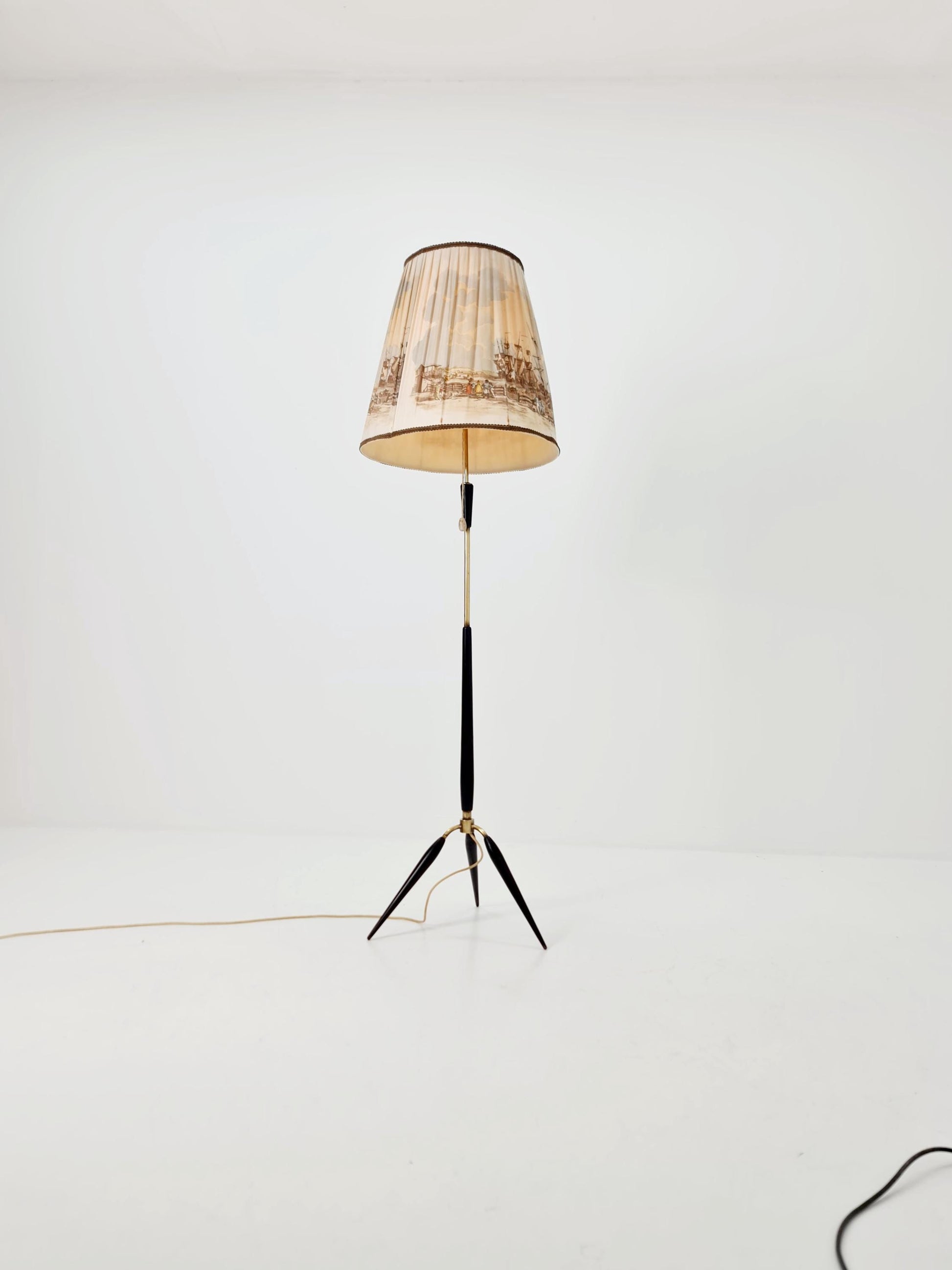 Rare Midcentury Danish floor lamp by Temde solid teak, 1960s