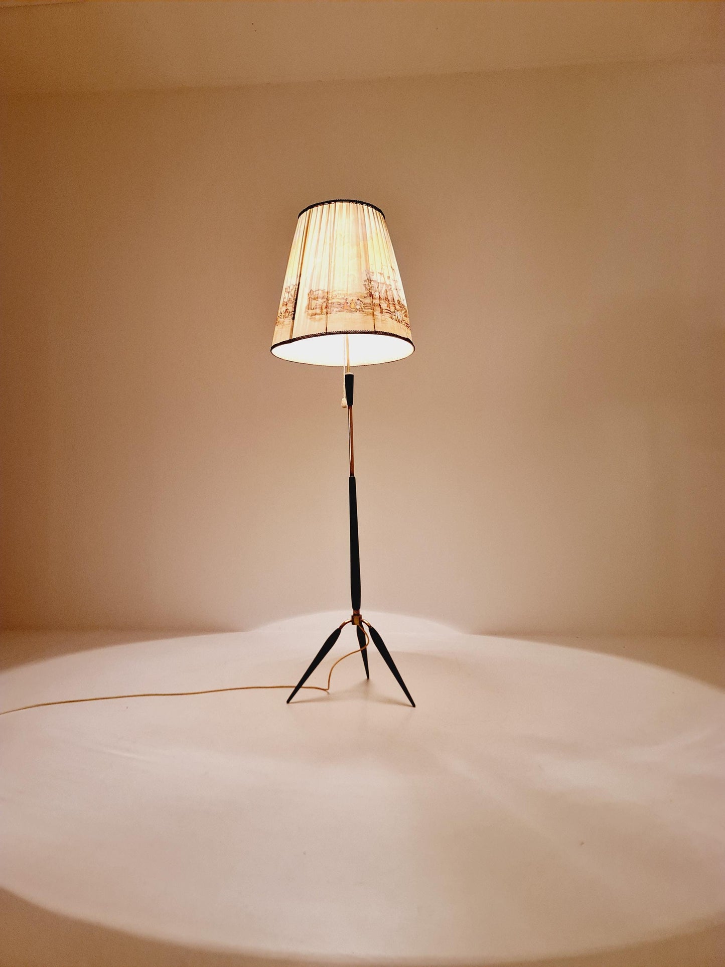 Rare Midcentury Danish floor lamp by Temde solid teak, 1960s