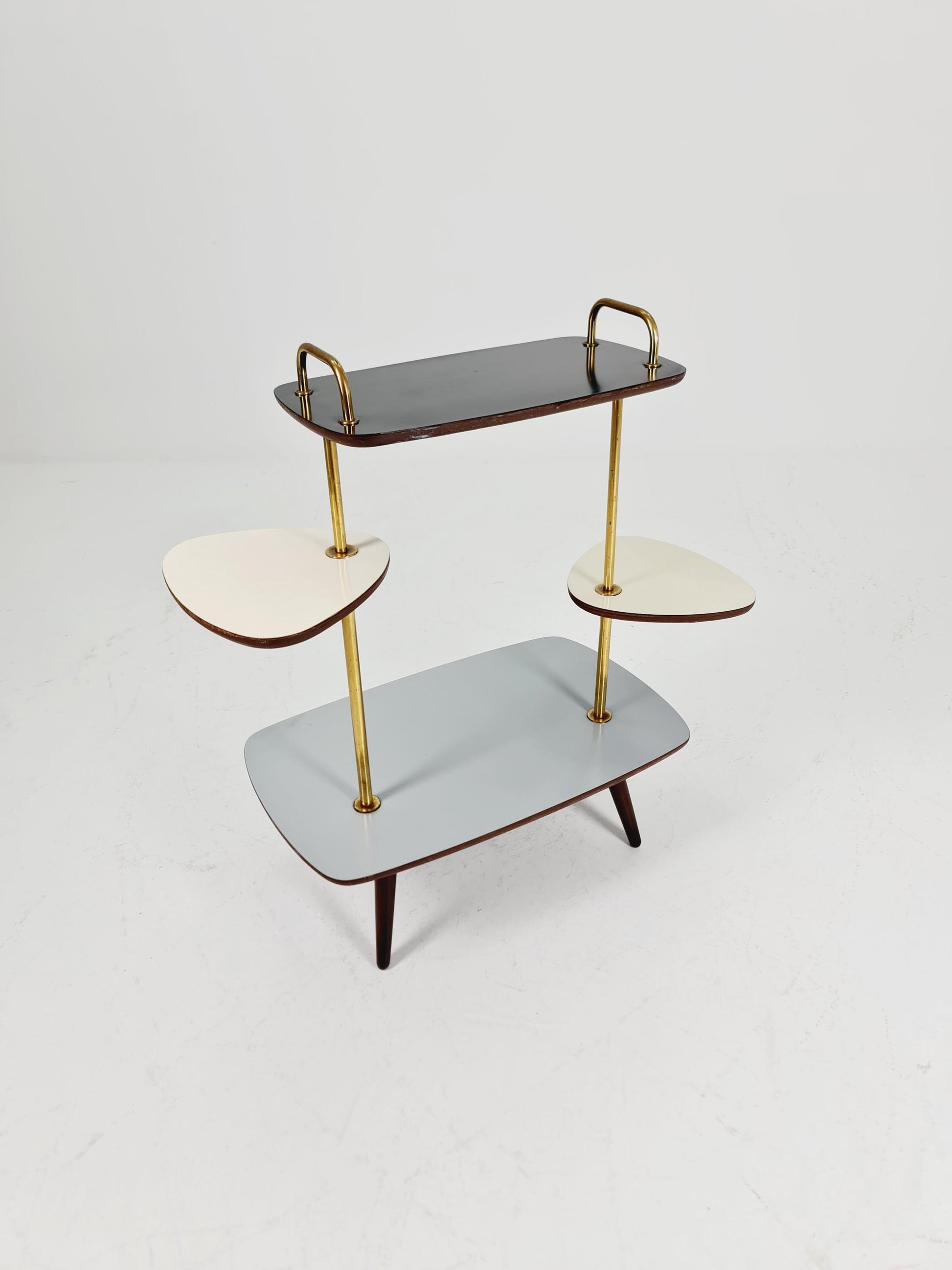 Big 1950s German Plant Stand, Vintage Mid-Century Minimalist Indoor Plant Stand Side Table Retro flower table By Opal