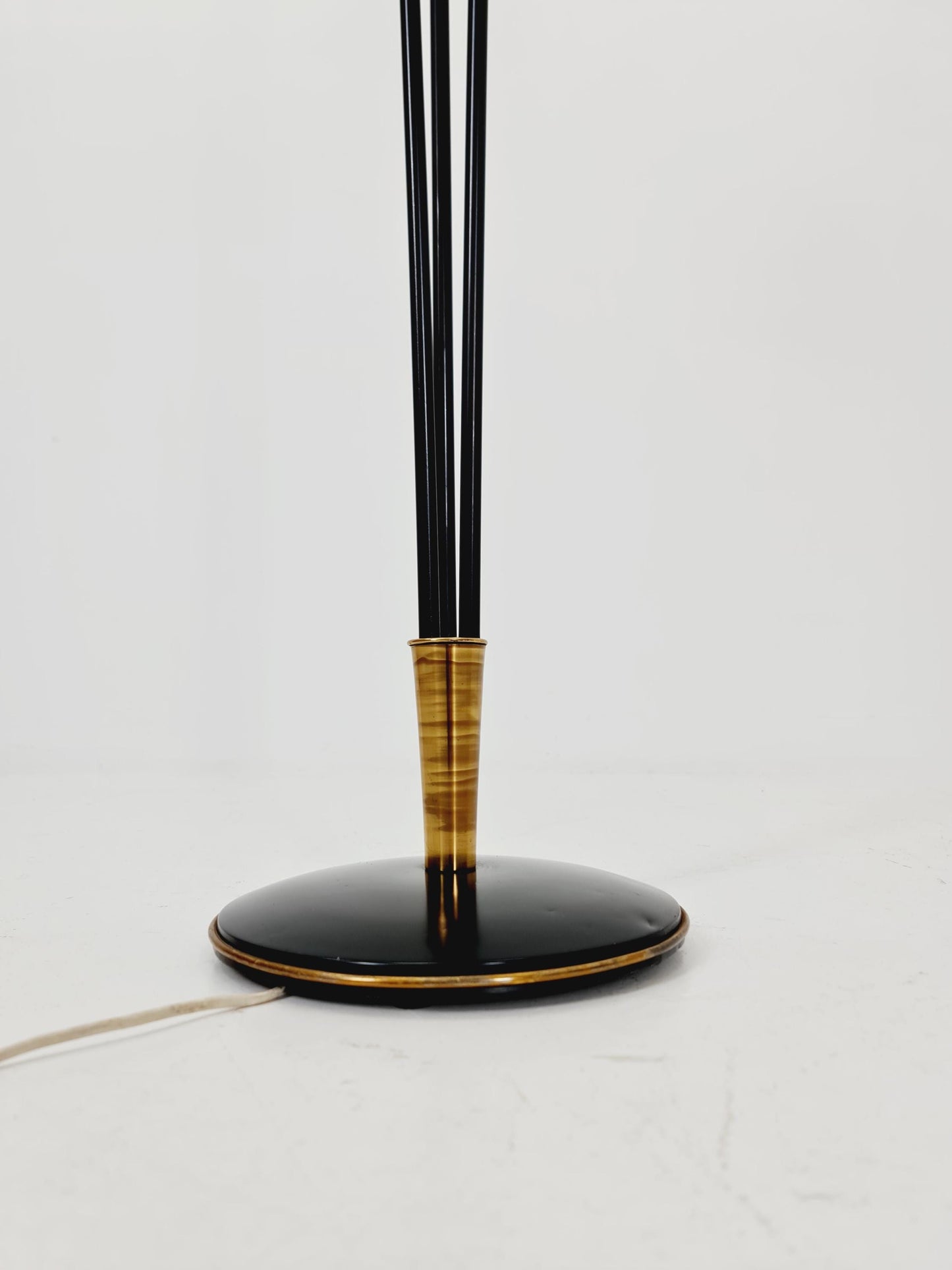 Rare swedish vintage floor lamp in metal & Brass by Möller Armatur Eskilstuna MAE, 1950s