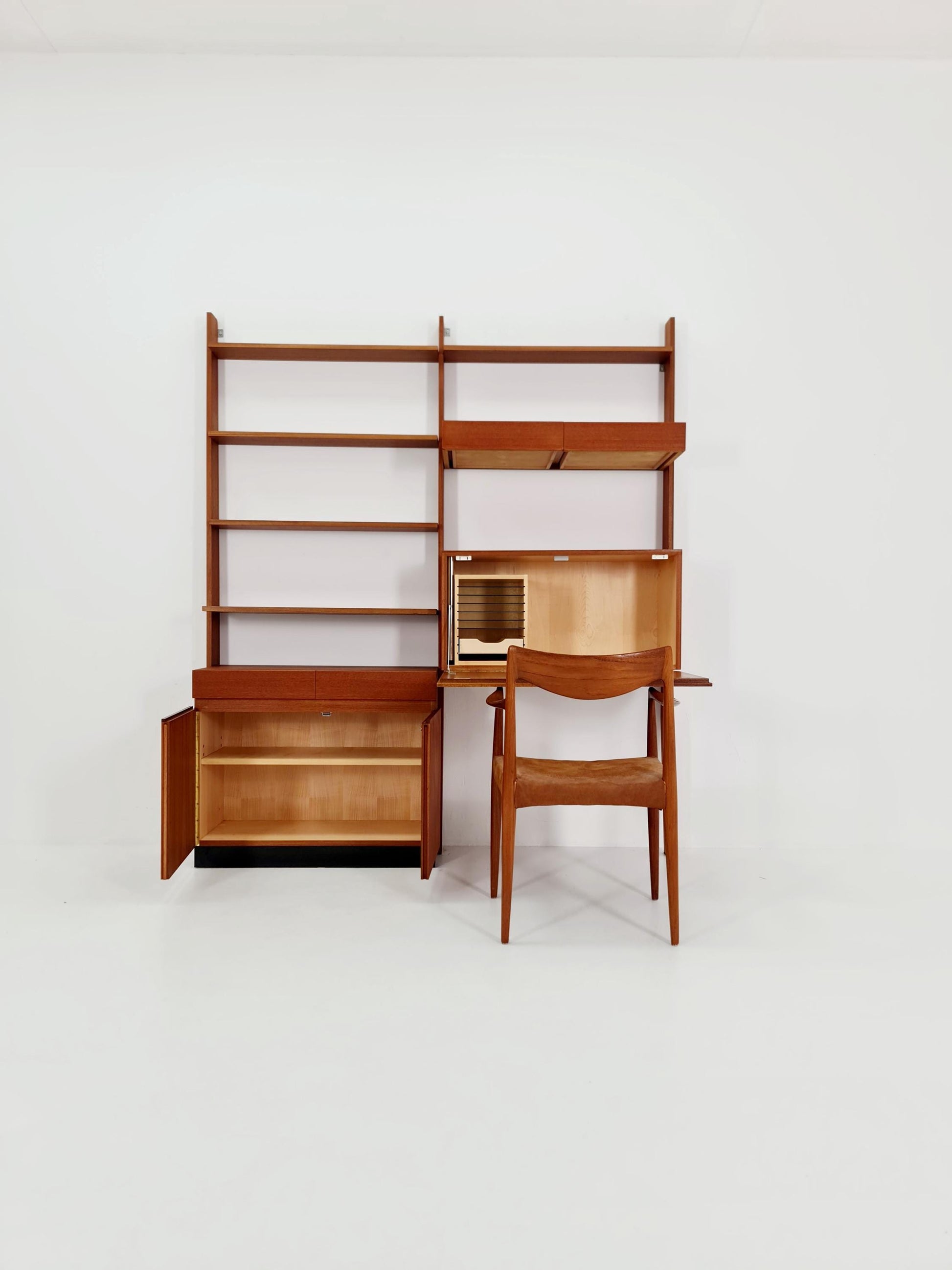 Rare German vintage bookshelf system By Dieter Wäckerlin For Behr 1955 s