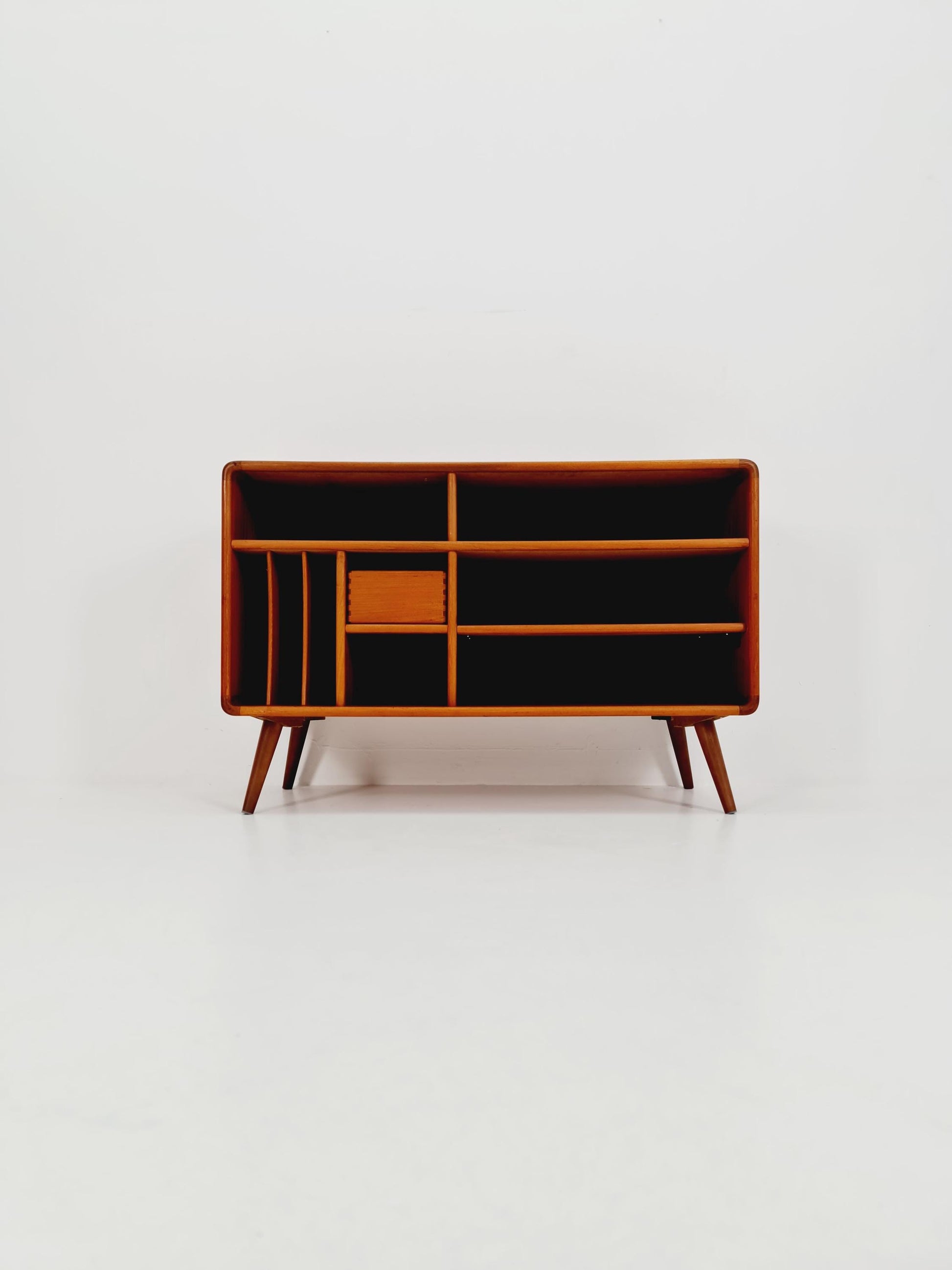 Mid century Solid Danish teak hallway cabinet, Record cabinet By Dyrlund 1960s