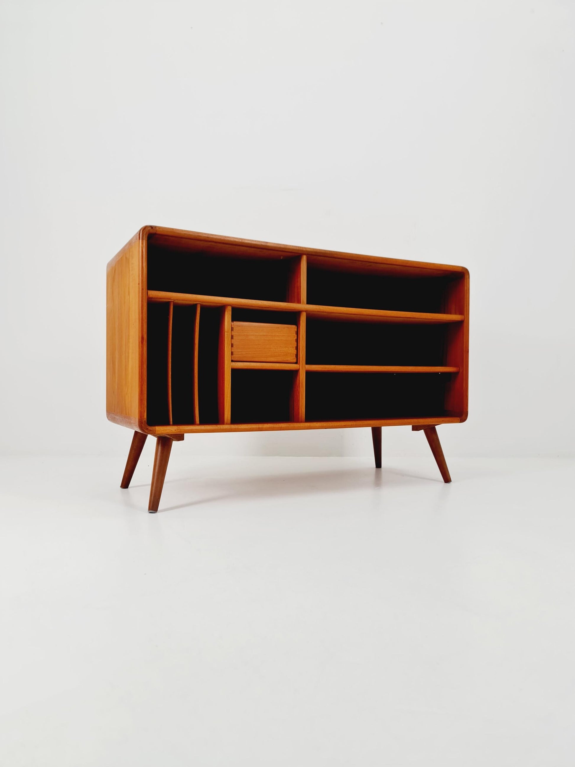 Mid century Solid Danish teak hallway cabinet, Record cabinet By Dyrlund 1960s