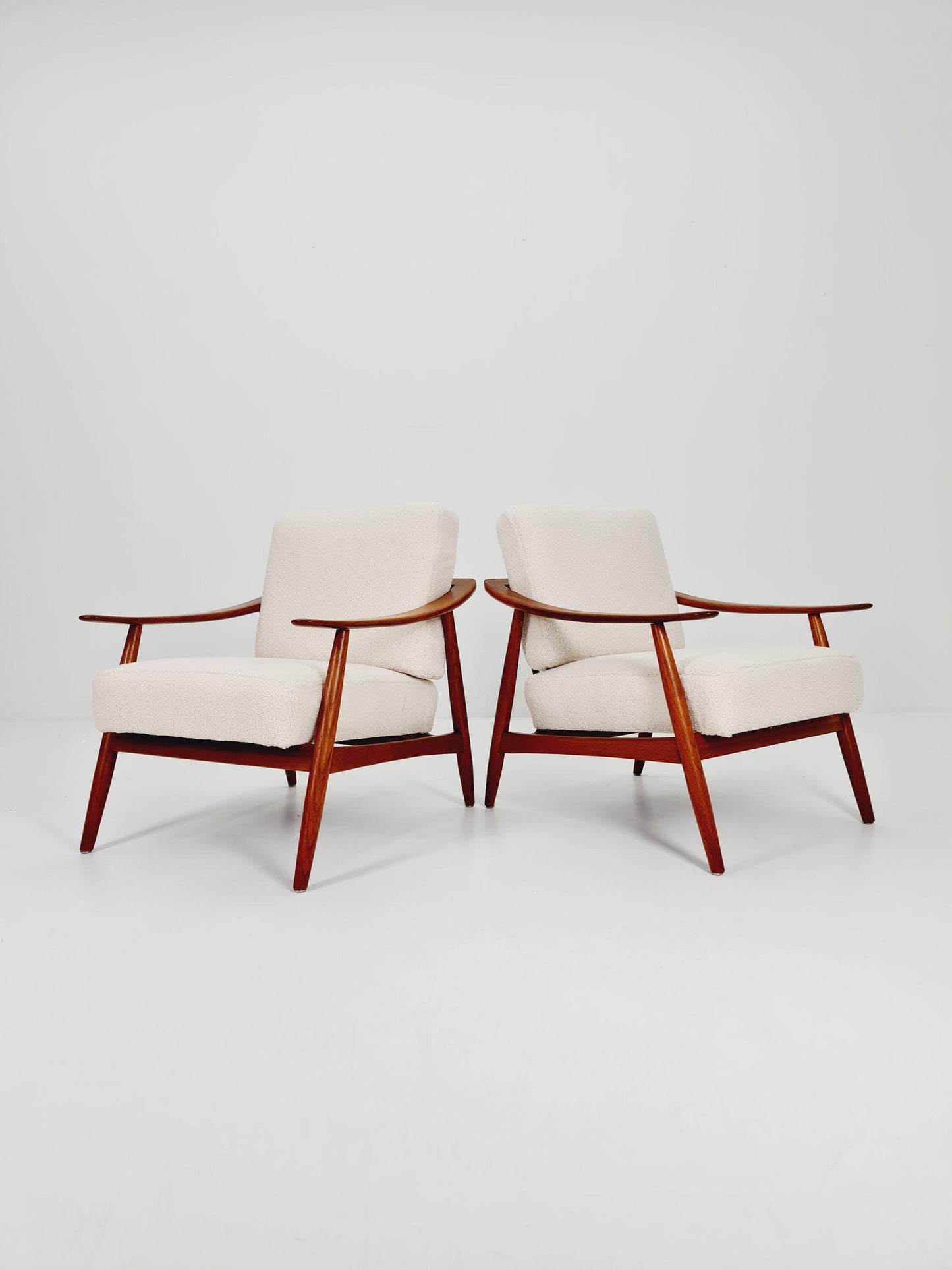 Mid century easy lounge chairs by Folke Ohlsson for Bodafors Sweden , 1955s, Set of 2