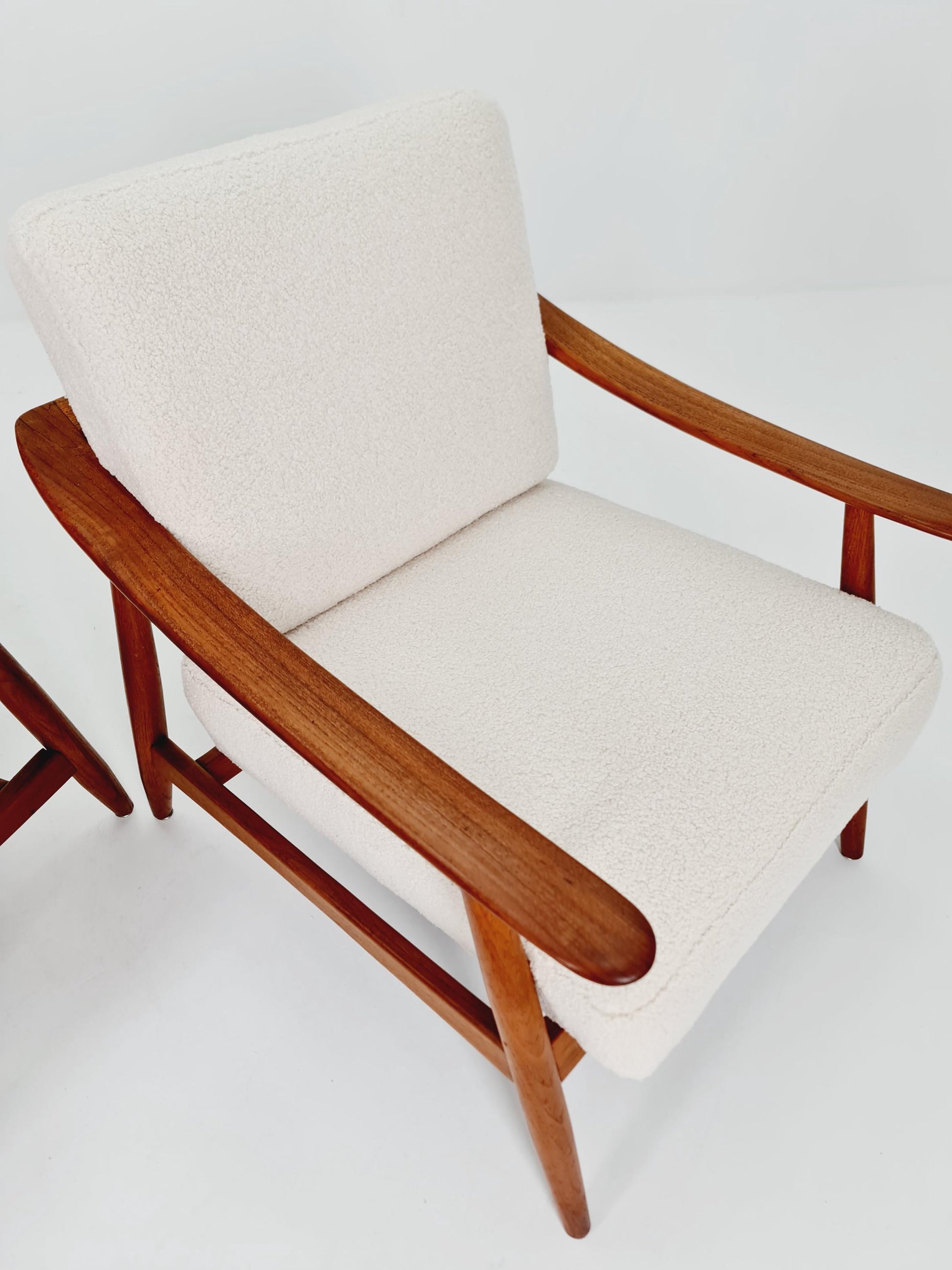 Mid century easy lounge chairs by Folke Ohlsson for Bodafors Sweden , 1955s, Set of 2