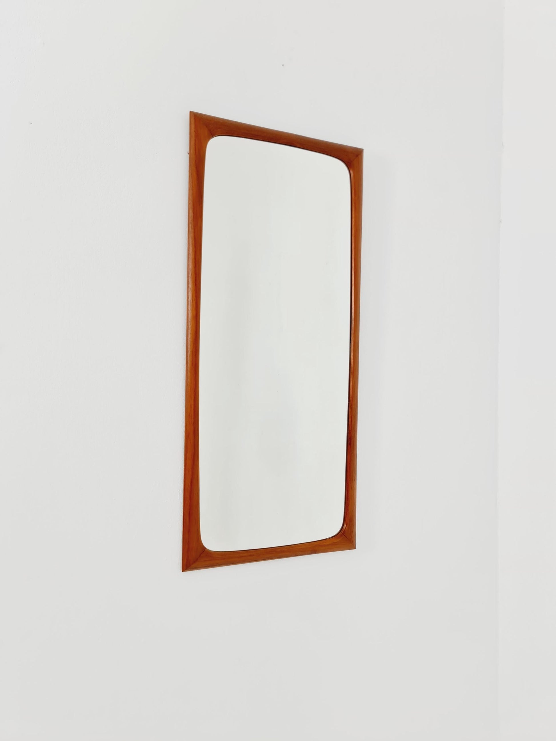 Teak Danish mid-century Modern wall-mounted mirror, 1960s