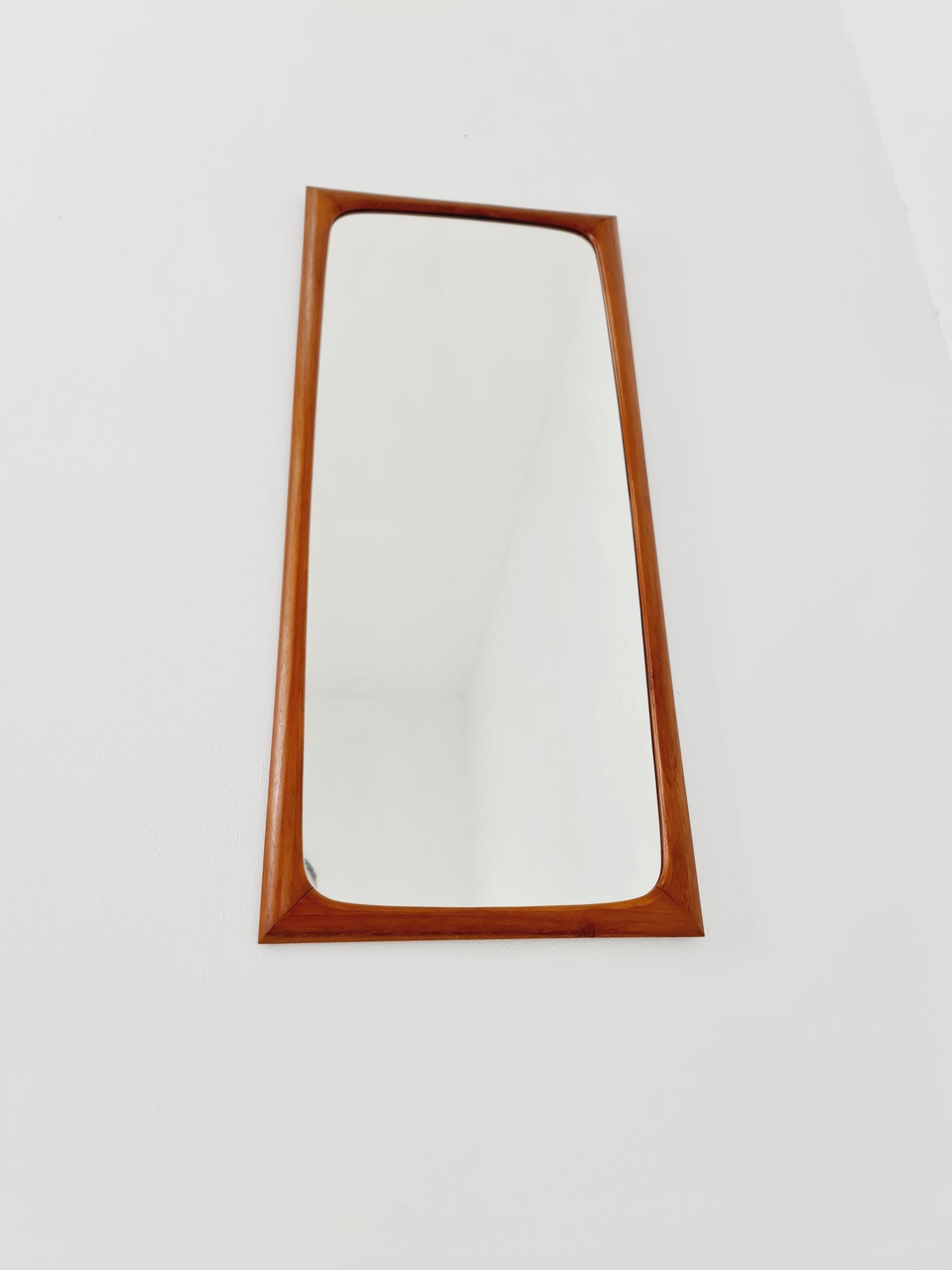 Teak Danish mid-century Modern wall-mounted mirror, 1960s