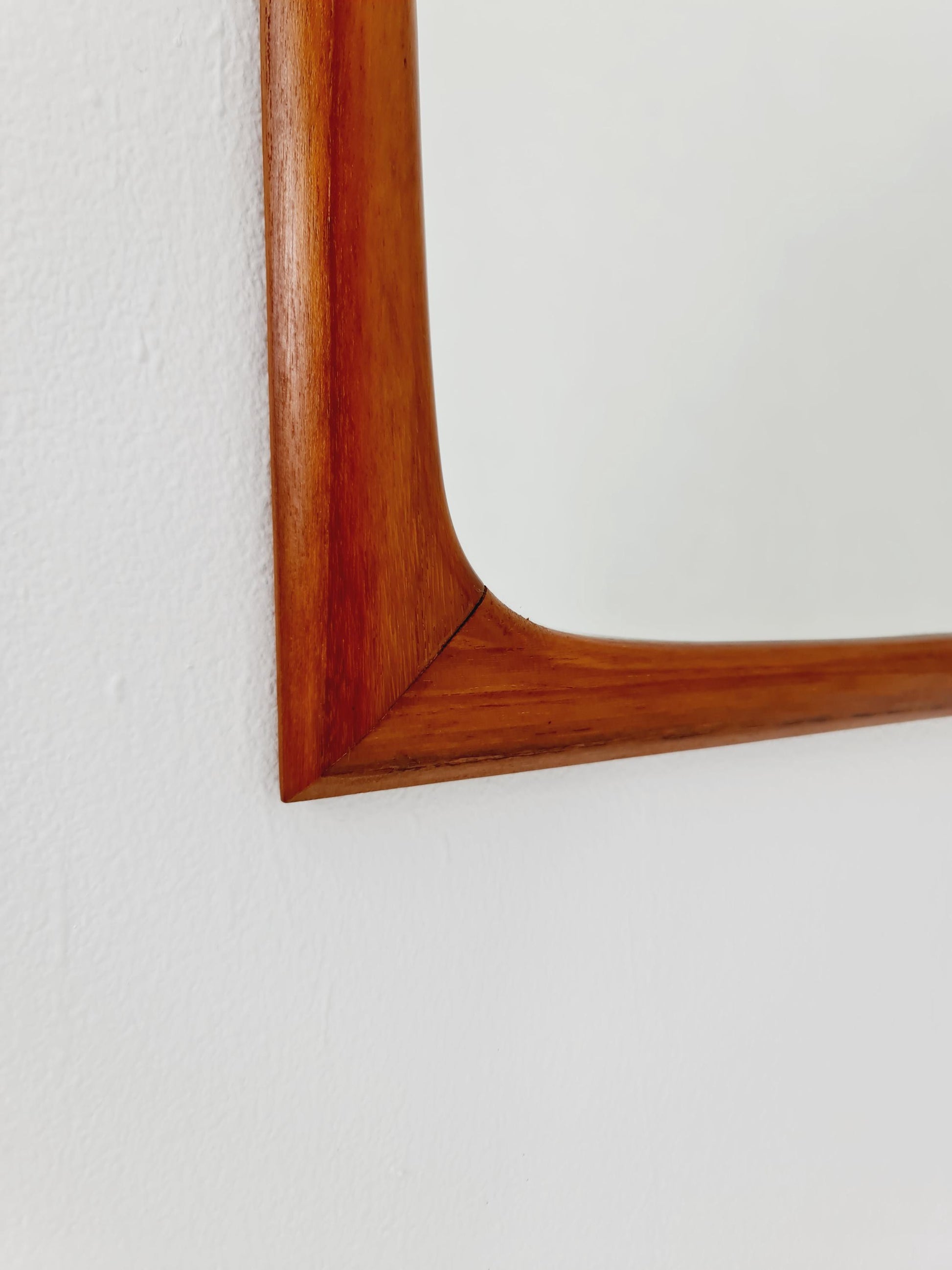 Teak Danish mid-century Modern wall-mounted mirror, 1960s