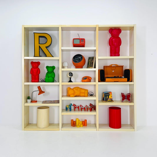 Rare mid century White Modular Shelving System Dodona 300’ Bookcase by Ernesto Gismondi for Artemide, , 1960s Italy