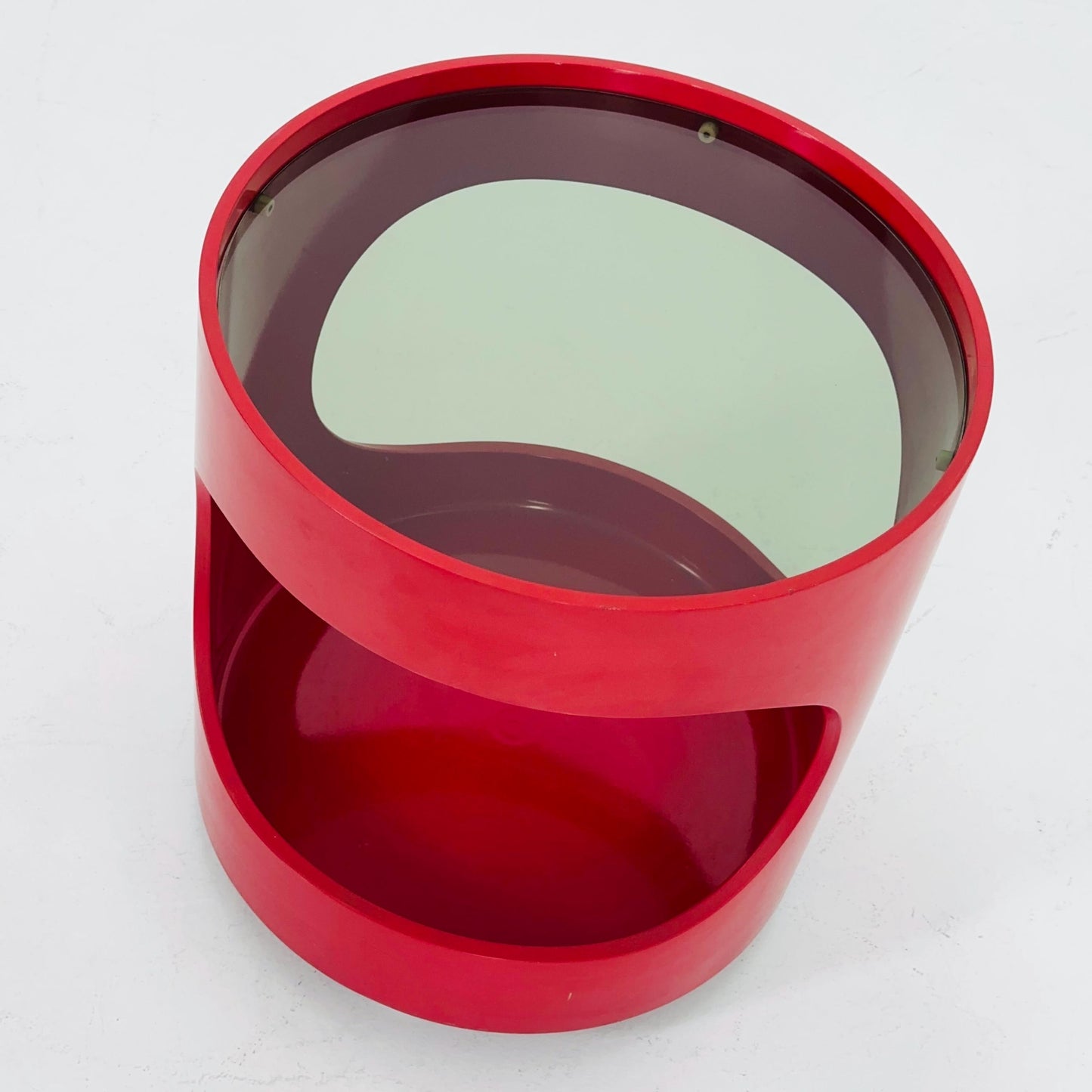 Space Age Side Table "Luna"Model 2492 with smoked Glass Top by Opal, Germany 1970s
