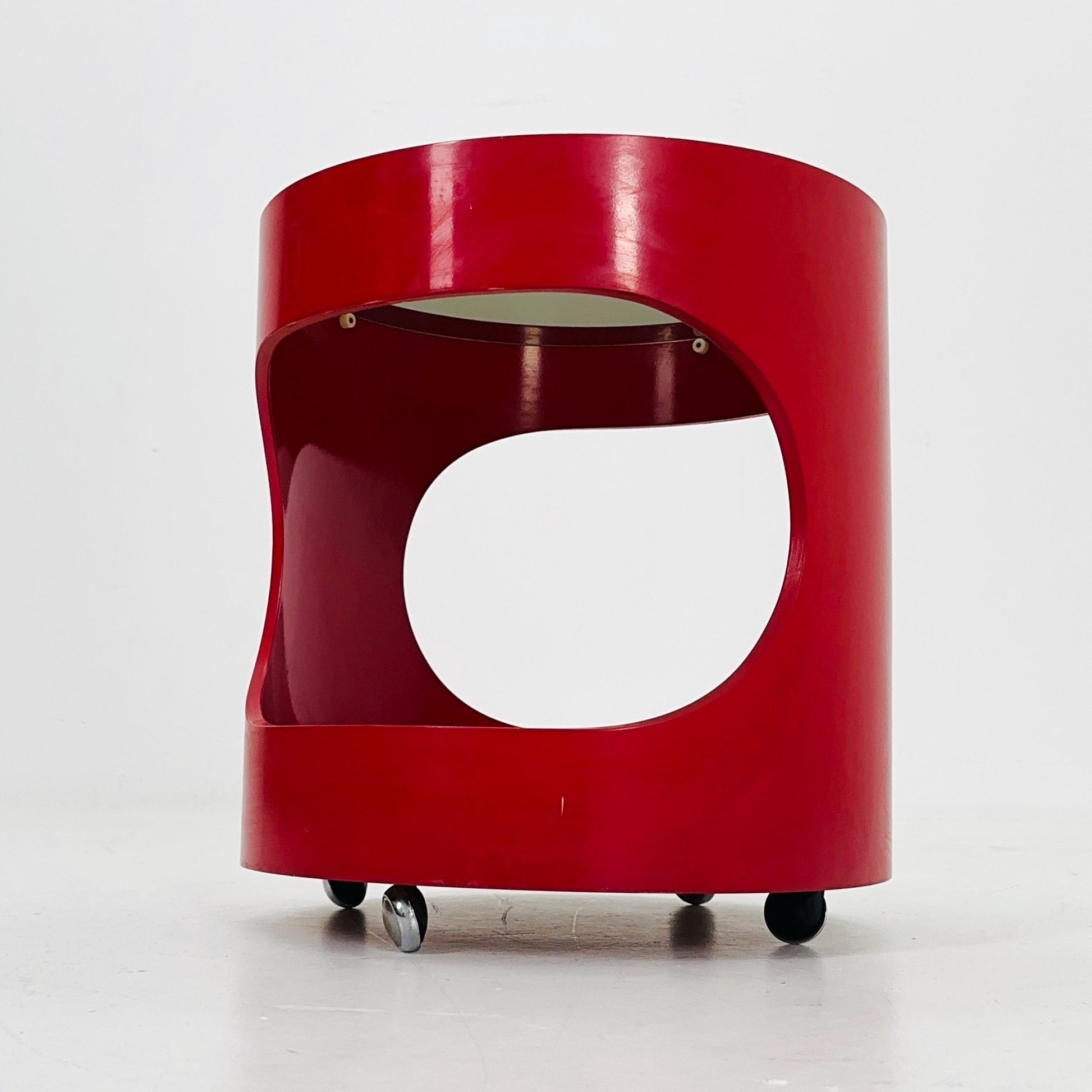 Space Age Side Table "Luna"Model 2492 with smoked Glass Top by Opal, Germany 1970s