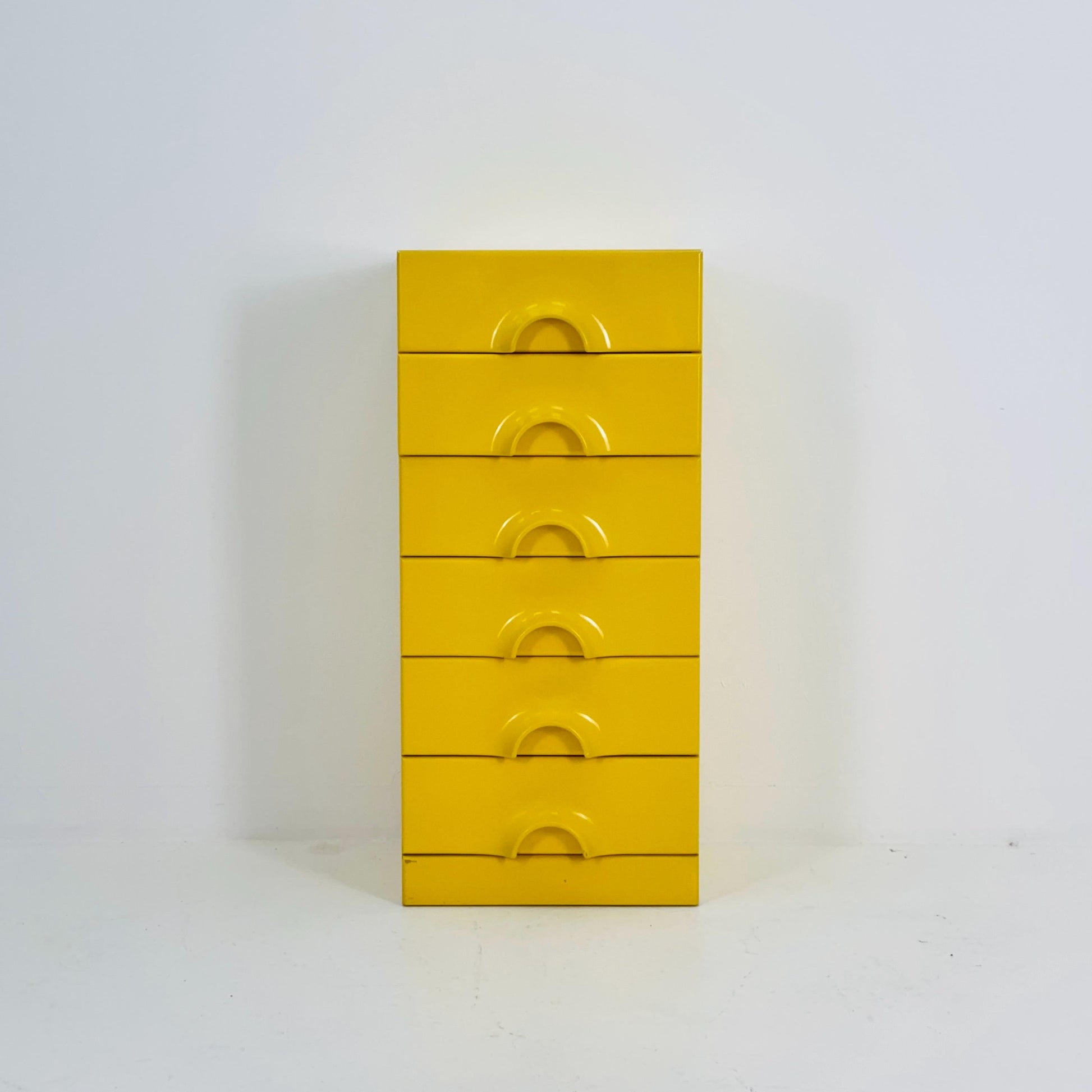 Rare Space Age Yellow Quadro Chest of Drawers by Jürgen Lange for Schönbuch, 1960s