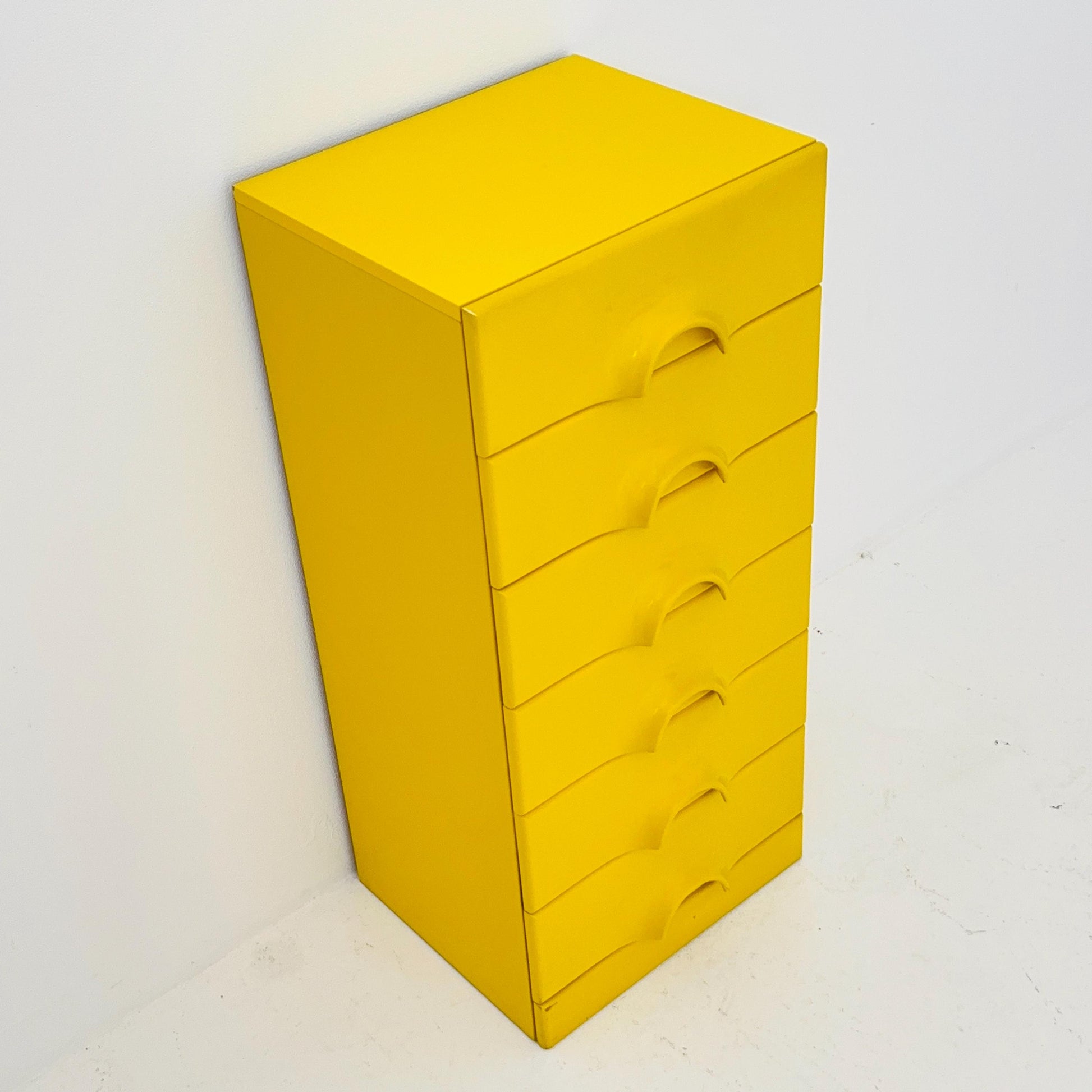 Rare Space Age Yellow Quadro Chest of Drawers by Jürgen Lange for Schönbuch, 1960s