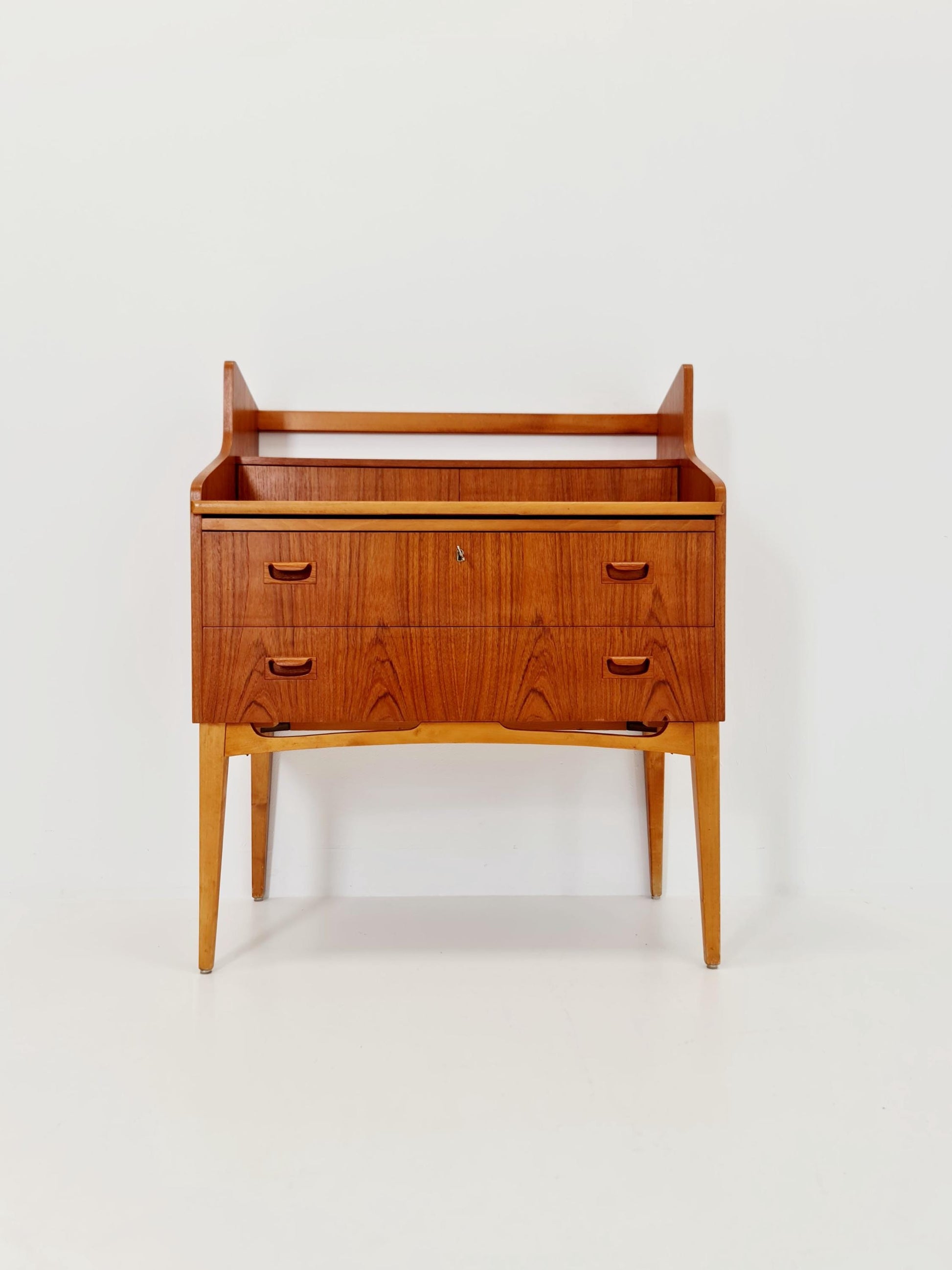 Midcentury Danish vintage teak secretary, vanity /Make up table By Arne Wahl Iversen, 1960s